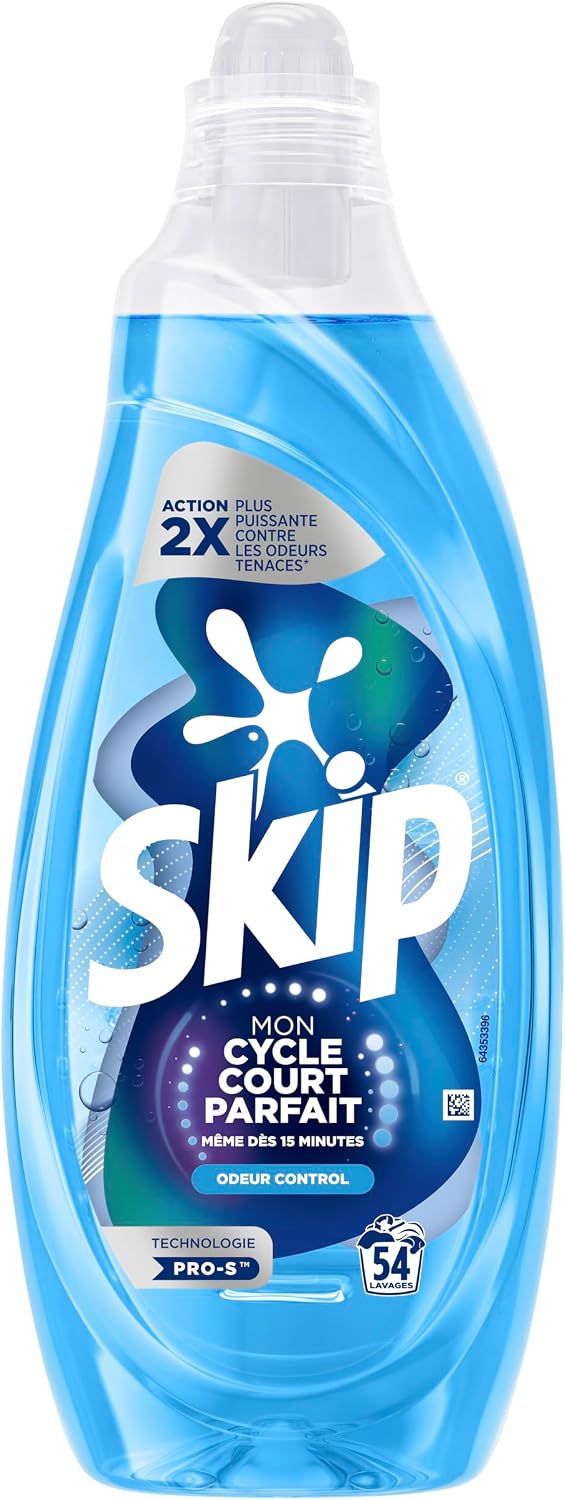 Detalle de Skip Lessive Liquide Mon Cycle Court Parfait Odeur Control – 57 lavages