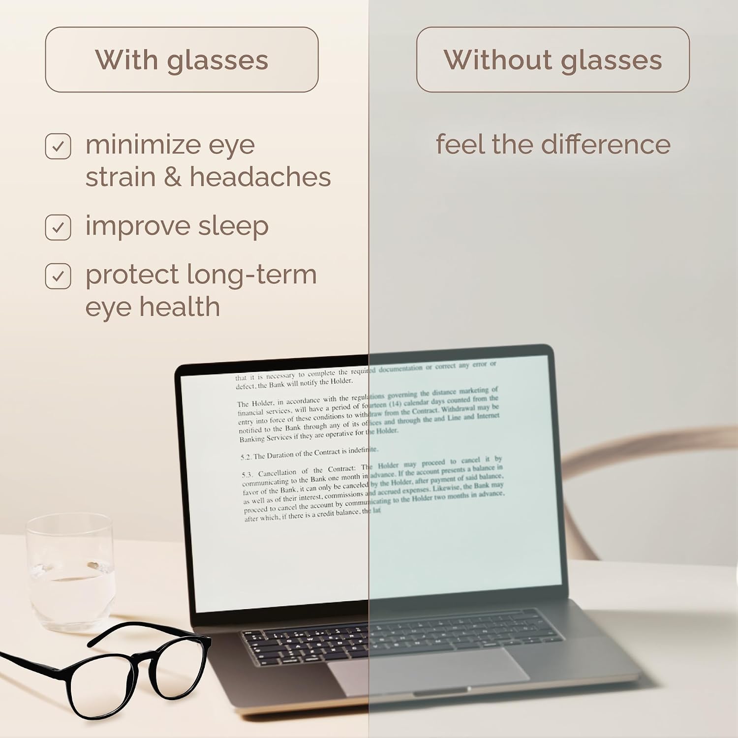 Detalle de IBOANN YH168 Blue Light Blocking Glasses, 3-Pack Round Frames with UV400