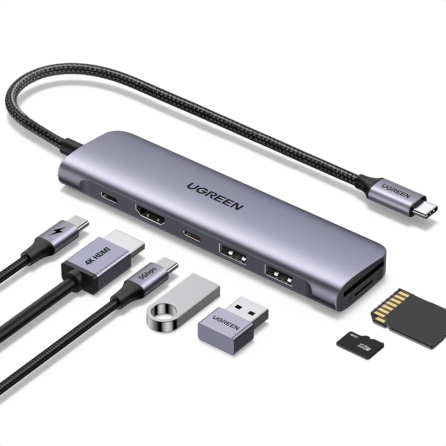 Detalle de UGREEN Revodok 7-in-1 USB C Hub
