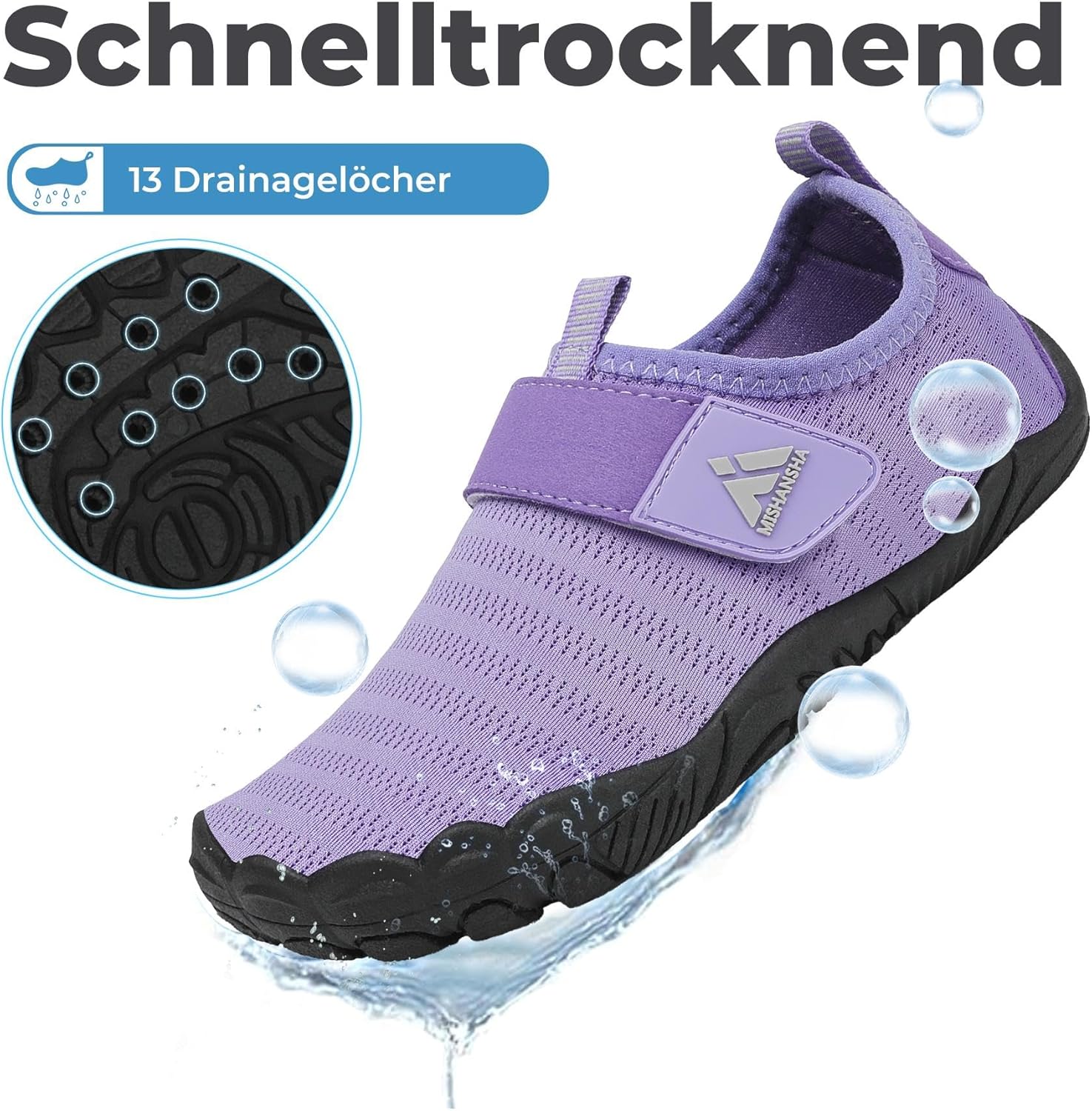 Thumbnail 2 de Mishansha Kinder Badeschuhe – Schnell trocknend, rutschfest, Gr. 24–35