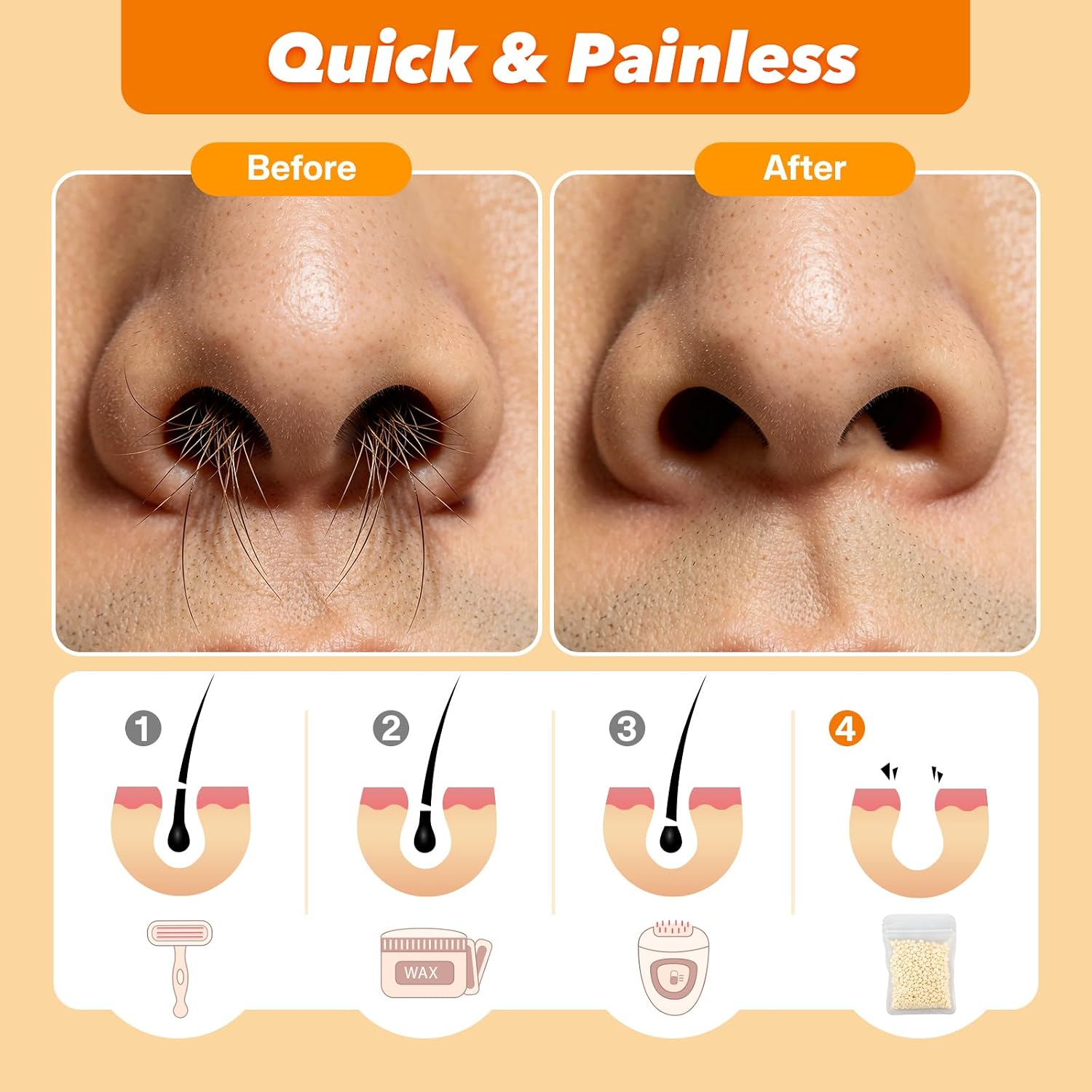 Thumbnail 5 de Nose Wax 100g nose hair removal kit — 30 applicators
