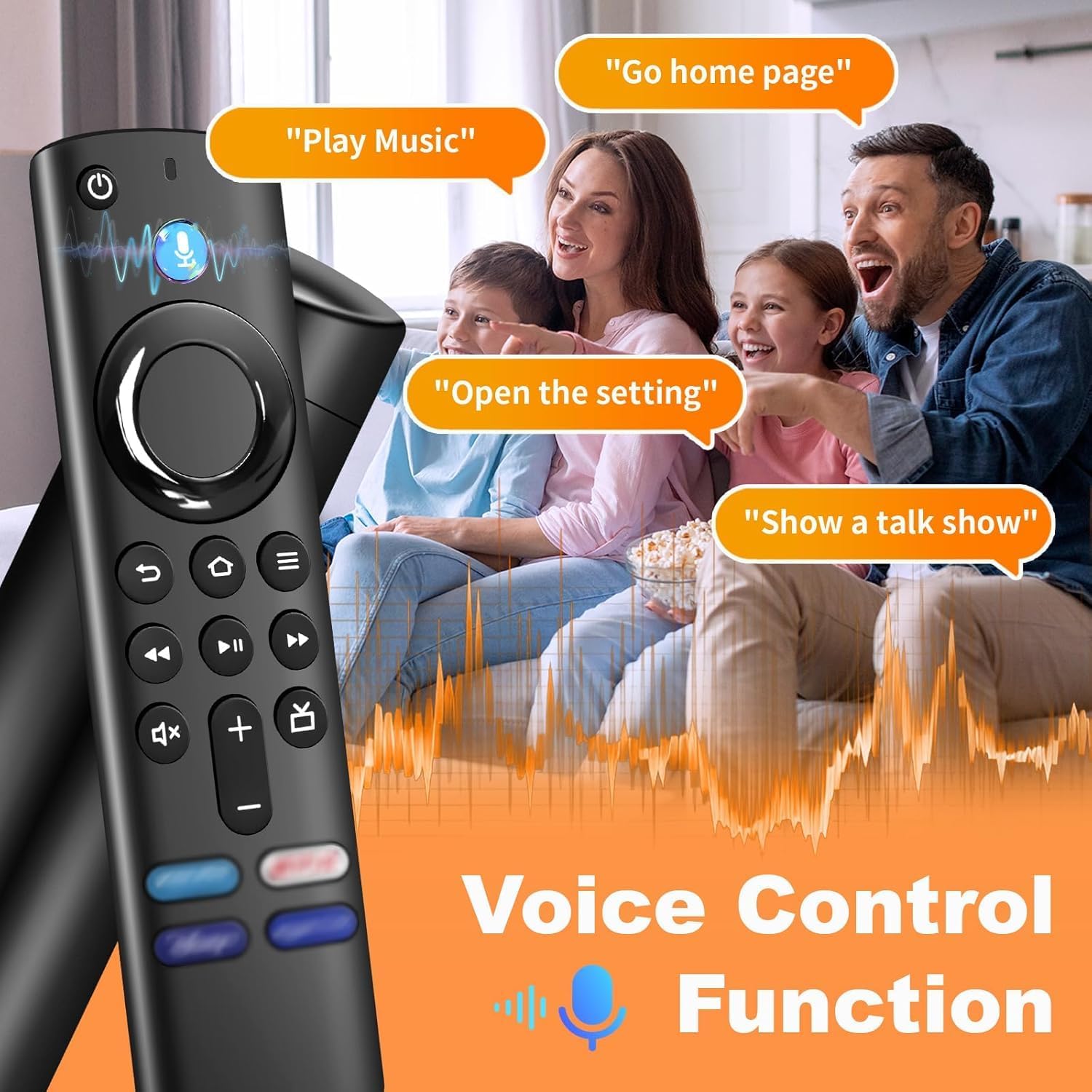 Detalle de Télécommande vocale de remplacement AG017 pour Smart TV Gen 2/3 et TV Cube Gen 2/3