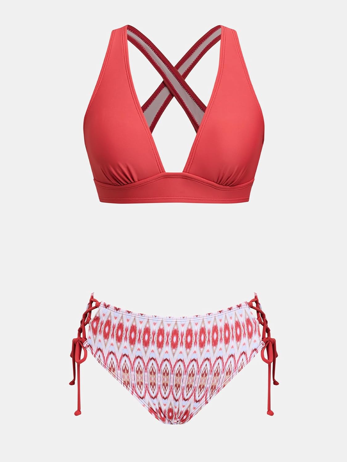 Thumbnail 4 de Ensemble bikini deux pièces CUPSHE pour femme avec col en V et bas hipster taille mi-haute