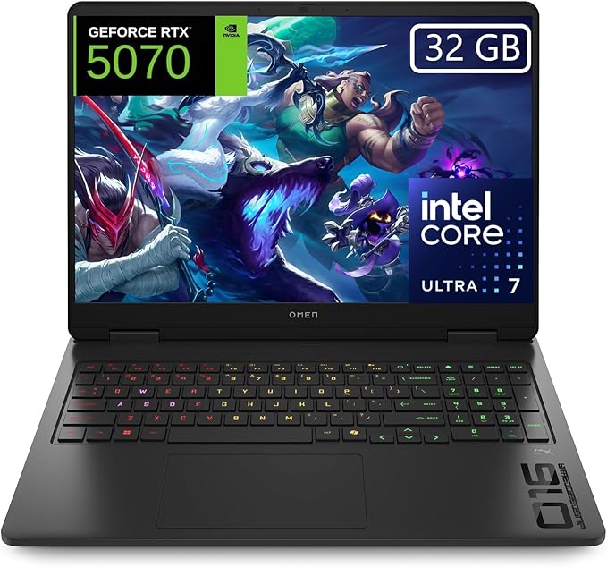 Detalle de HP OMEN 16-am0033ns 🖥️ Portátil Gaming 16" 2.5K, RTX 5070, 32GB RAM