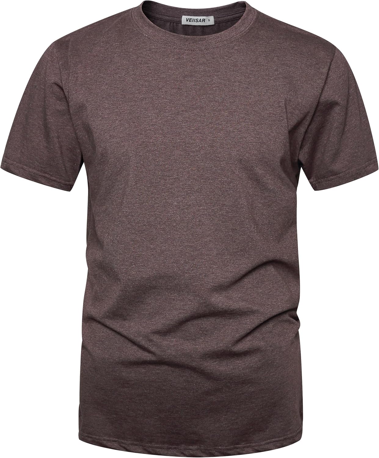 Thumbnail 6 de VEIISAR Herren T-Shirt aus 200g Baumwolle – Slim-Fit Unterzieh-Shirt mit Dehnung, Weiß/Melange