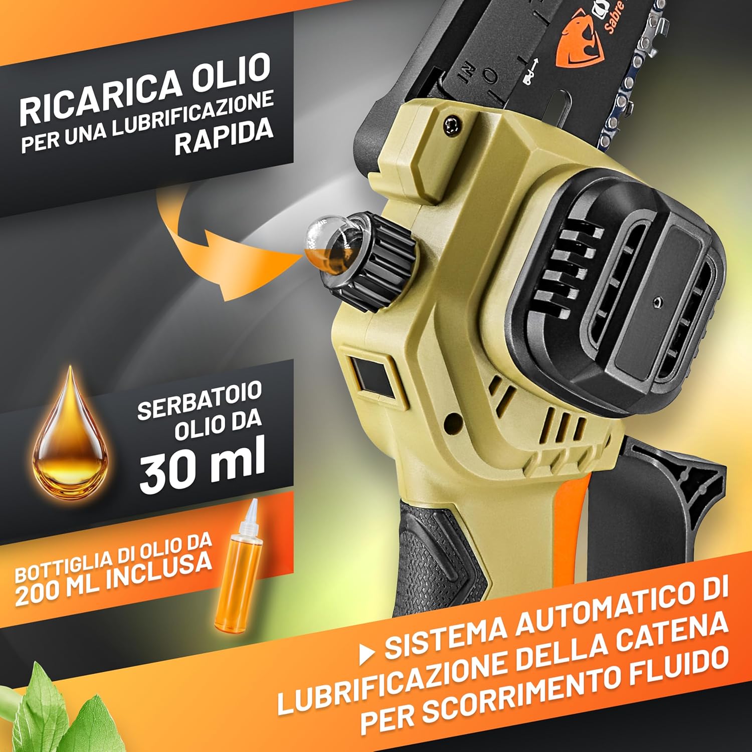 Thumbnail 5 de GRÜNTEK Mini Motosega a Batteria 700W Sabre Tooth: potenza senza cavi per potature precise