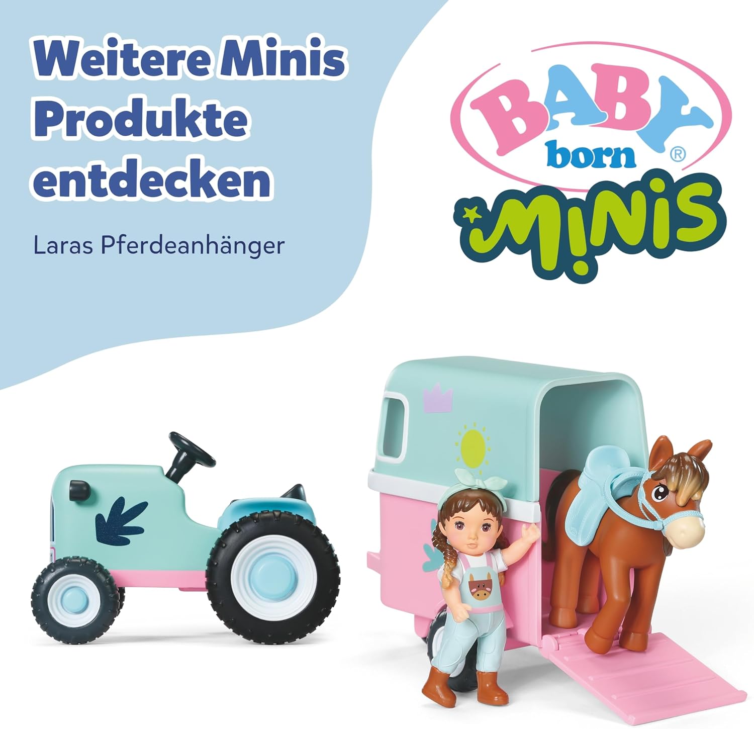 Thumbnail 6 de BABY born Minis Pferdestall-Spielset mit Mini Puppe Jo, 2 Pferden & Zubehör – für Rollenspiele ab 3 Jahren