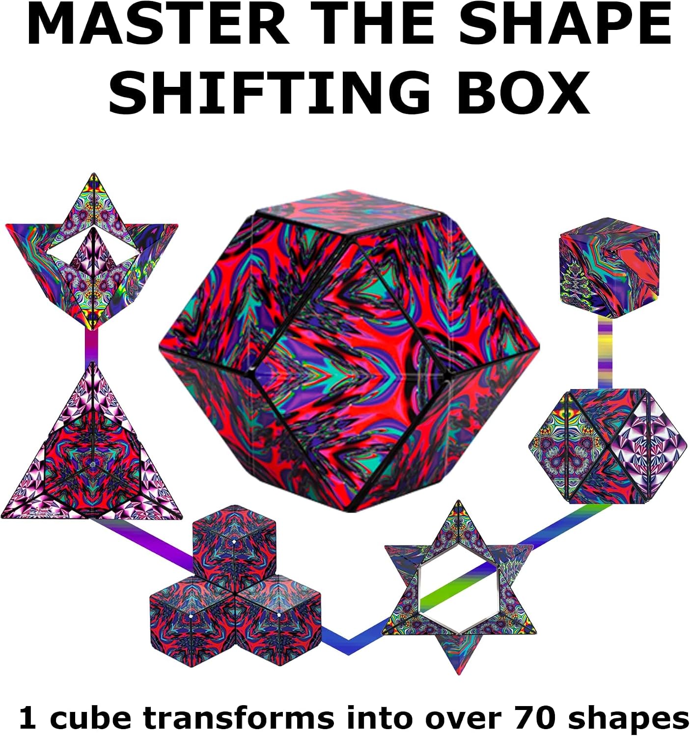 Detalle de Shashibo Shape Shifting Box (Chaos) magnetic puzzle cube that transforms into 100+ shapes