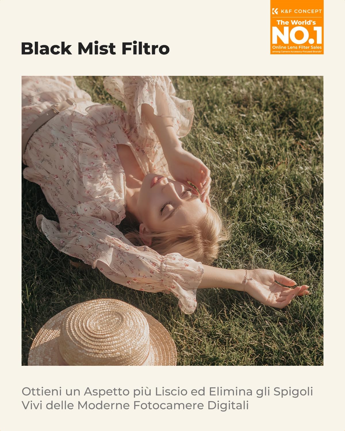 Thumbnail 1 de K&F CONCEPT Nano-Xcel 86mm Black Mist 1/4 + Black Diffusion 1/4 (filtri in vetro ottico) per ritratti e video