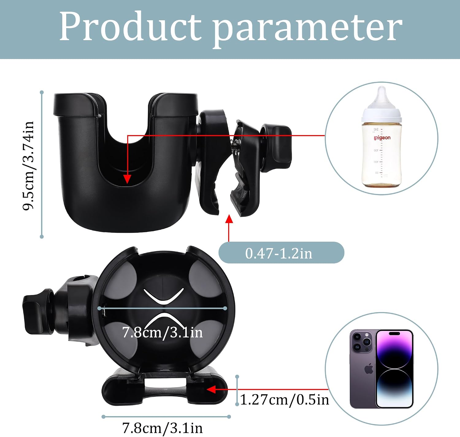 Detalle 2 de Suranew Universal Pushchair Cup Holder