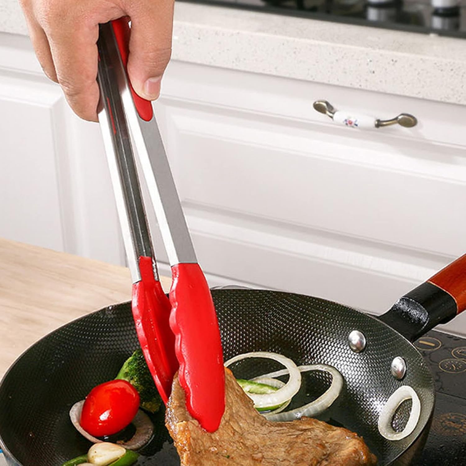 Thumbnail 1 de ZHIYE 9” Kitchen Tongs 4-Pack