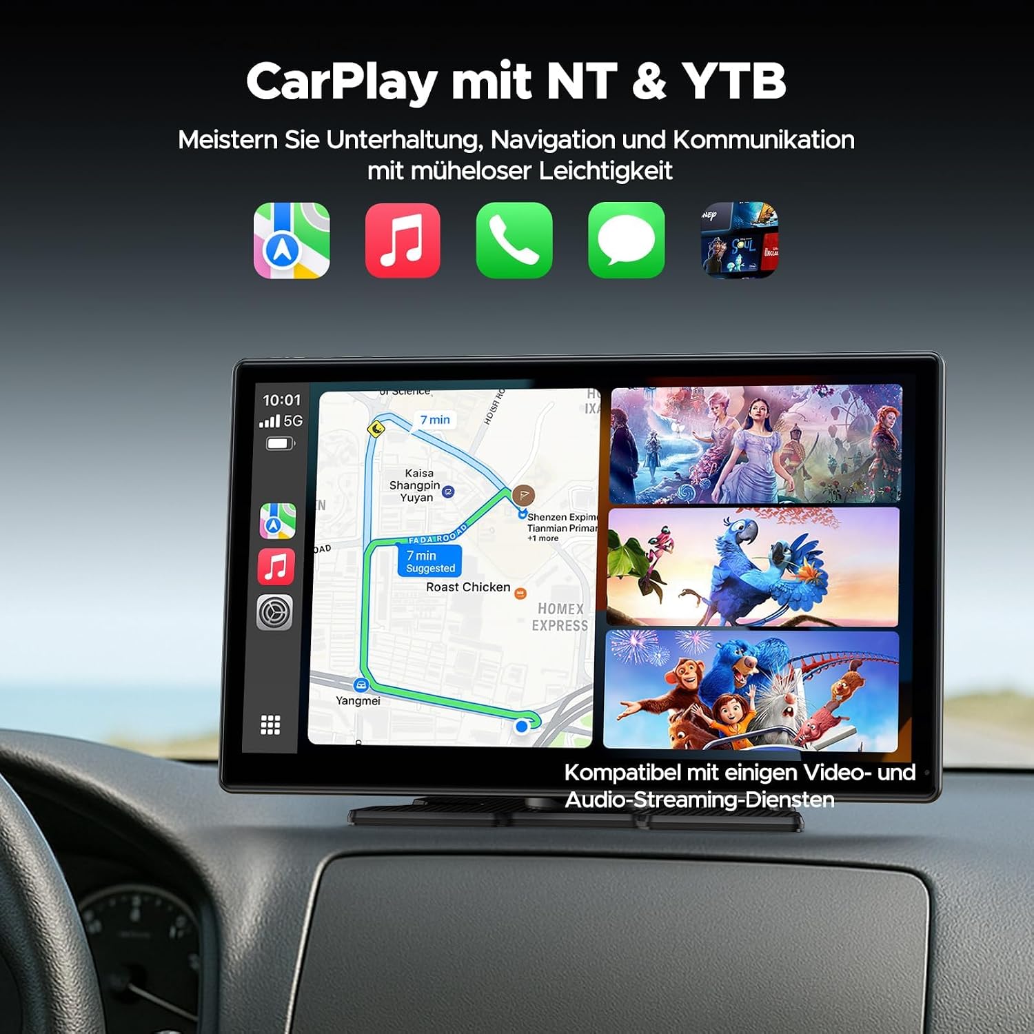 Thumbnail 2 de Volam schermo CarPlay 9 pollici per auto