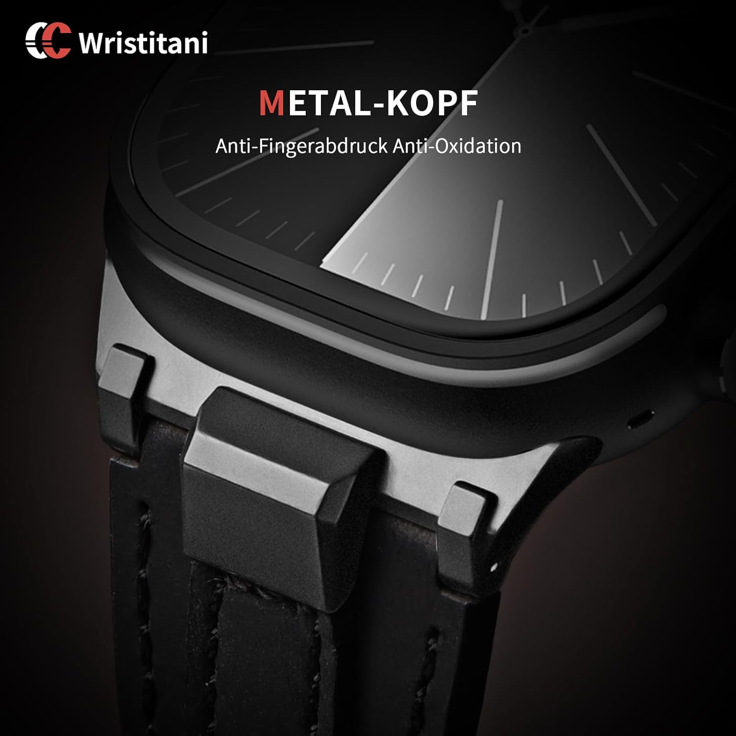 Thumbnail 2 de Wristitani Lederarmband für Apple Watch (49/46/45/44/42 mm) – echtes Leder mit Metall-Connector
