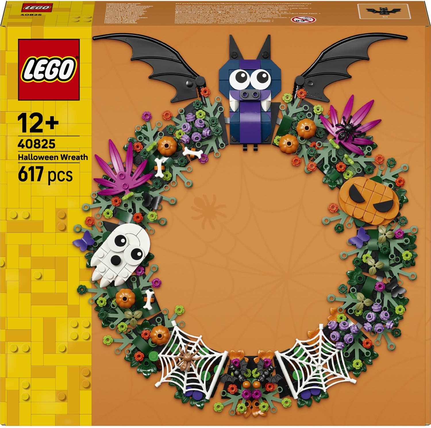 Detalle de LEGO 40825 Halloweenkrans met 617 onderdelen en griezelige decoratie