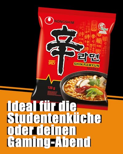 Detalle de Nong Shim Nouilles Instantanées Shin Ramyun – Pack 20 × 120 g