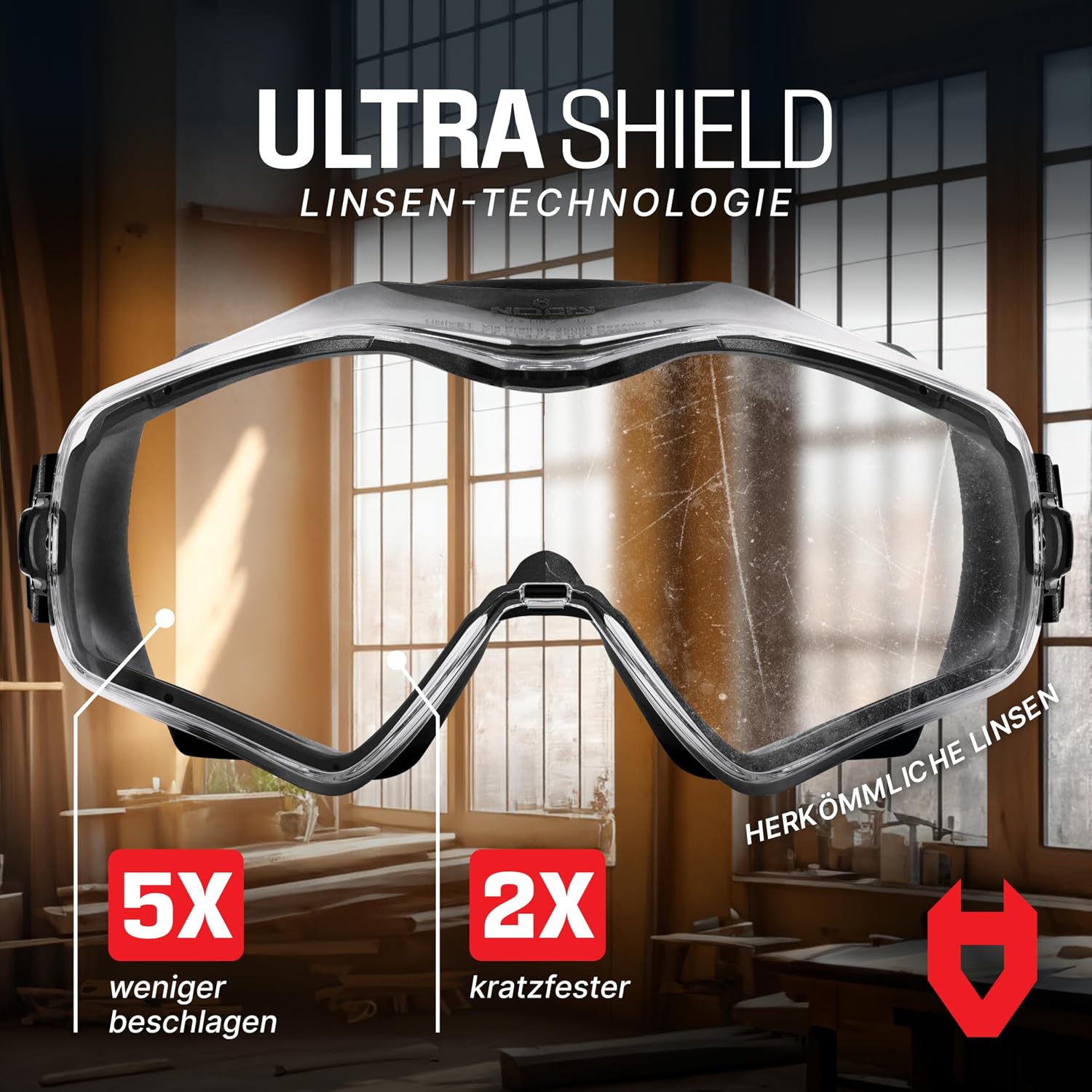 Detalle 2 de NoCry Schutzbrille für Brillenträger 423 km/h