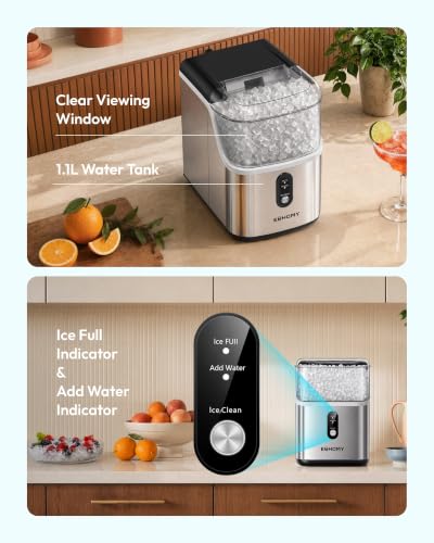 Thumbnail 7 de EUHOMY Nugget Ice Maker Countertop: Soft, Chewable Pebble Ice in Minutes