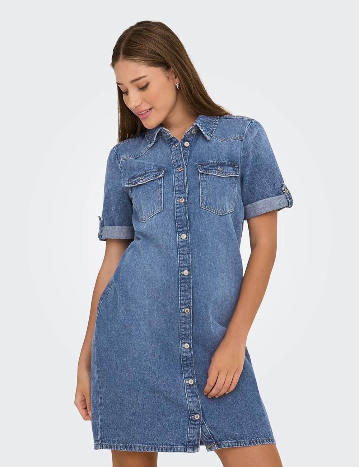 Detalle 2 de ONLY Jeanskleid ONLLISA Kurzes Kleid – Denim Dress
