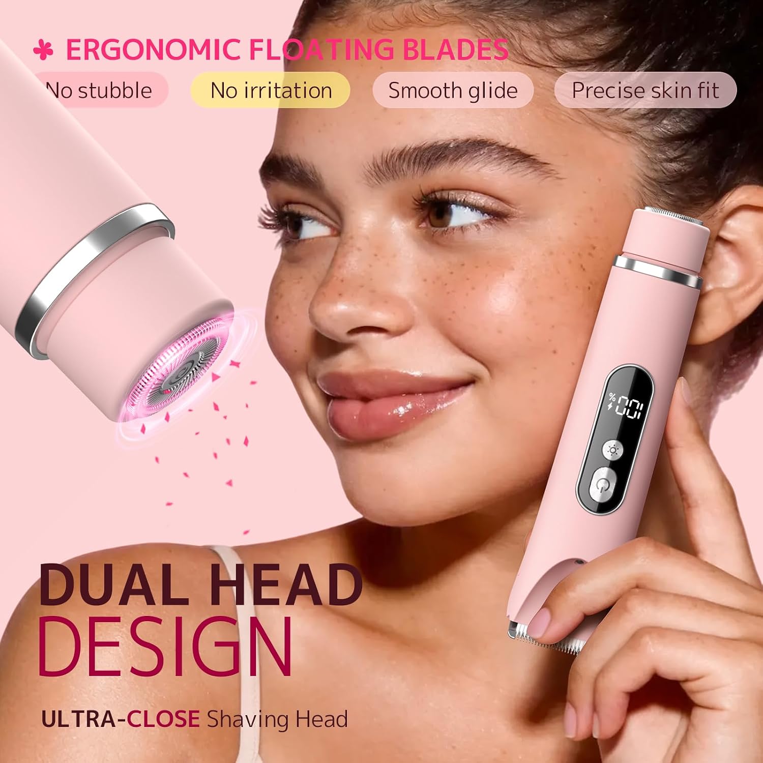 Detalle 2 de CoolHair Bikini Trimmer for Women: 2-in-1 Wet/Dry Electric Shaver for Sensitive Skin