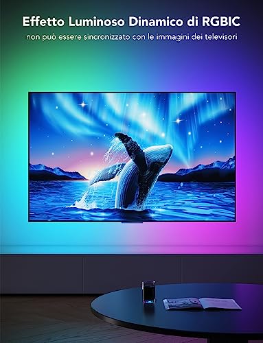Detalle 2 de Govee TV LED Backlight 3,8m RGBIC per TV 55-65 Pollici