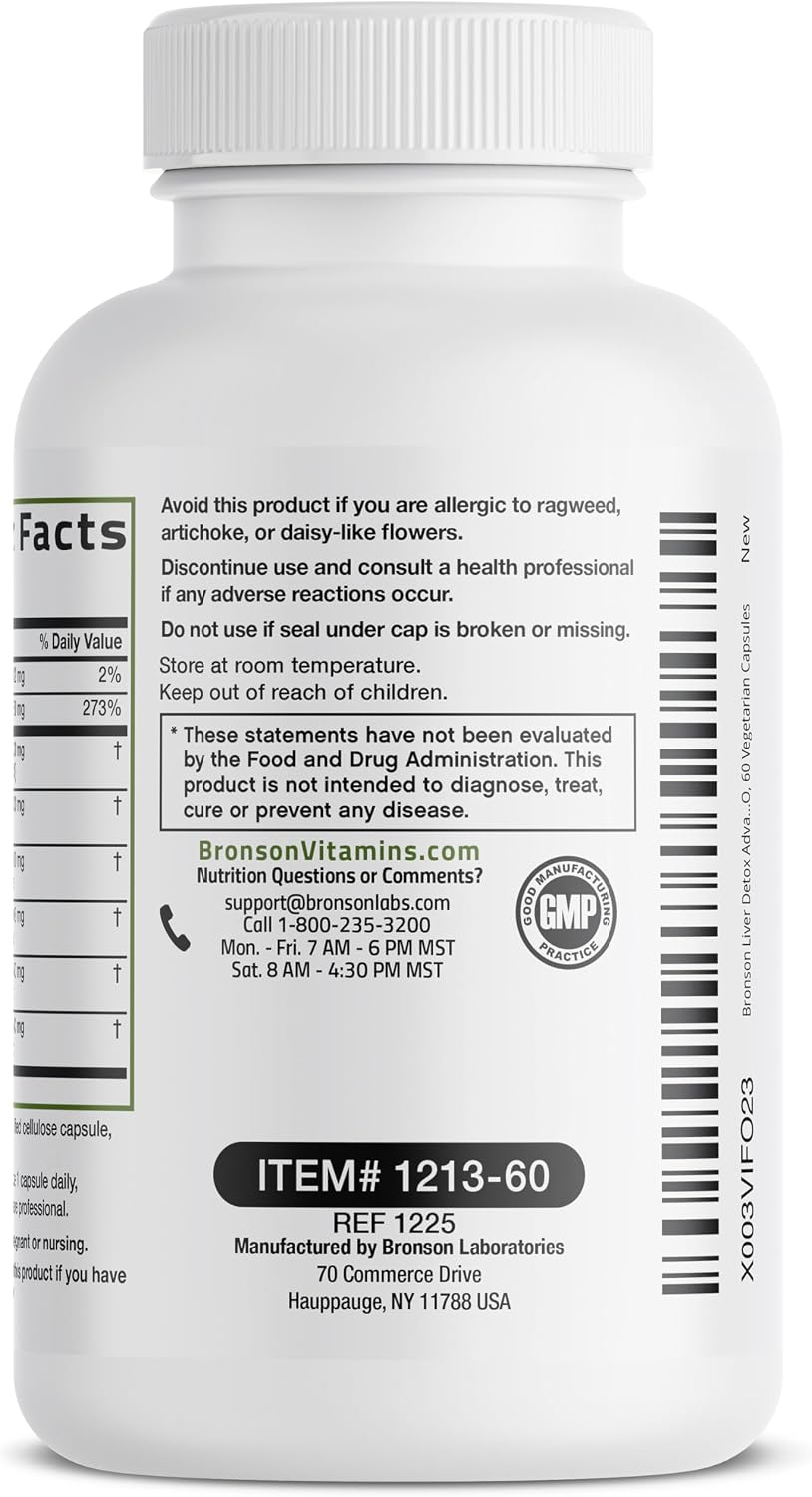 Thumbnail 6 de Bronson Liver Detox 60-Capsule Supplement with Milk Thistle and Turmeric