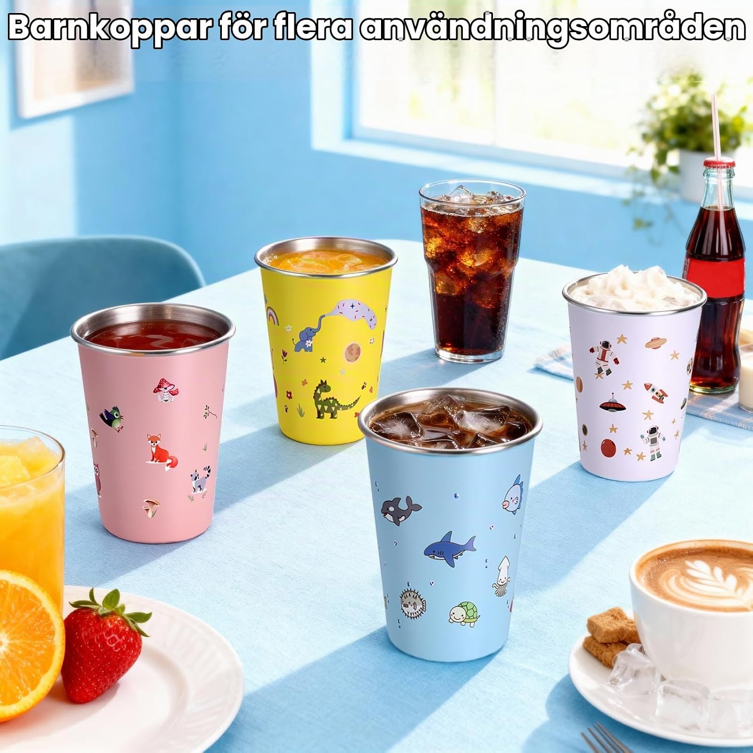 Thumbnail 6 de Hejo HK237 barnmuggar i rostfritt stål, 4-pack, 350 ml
