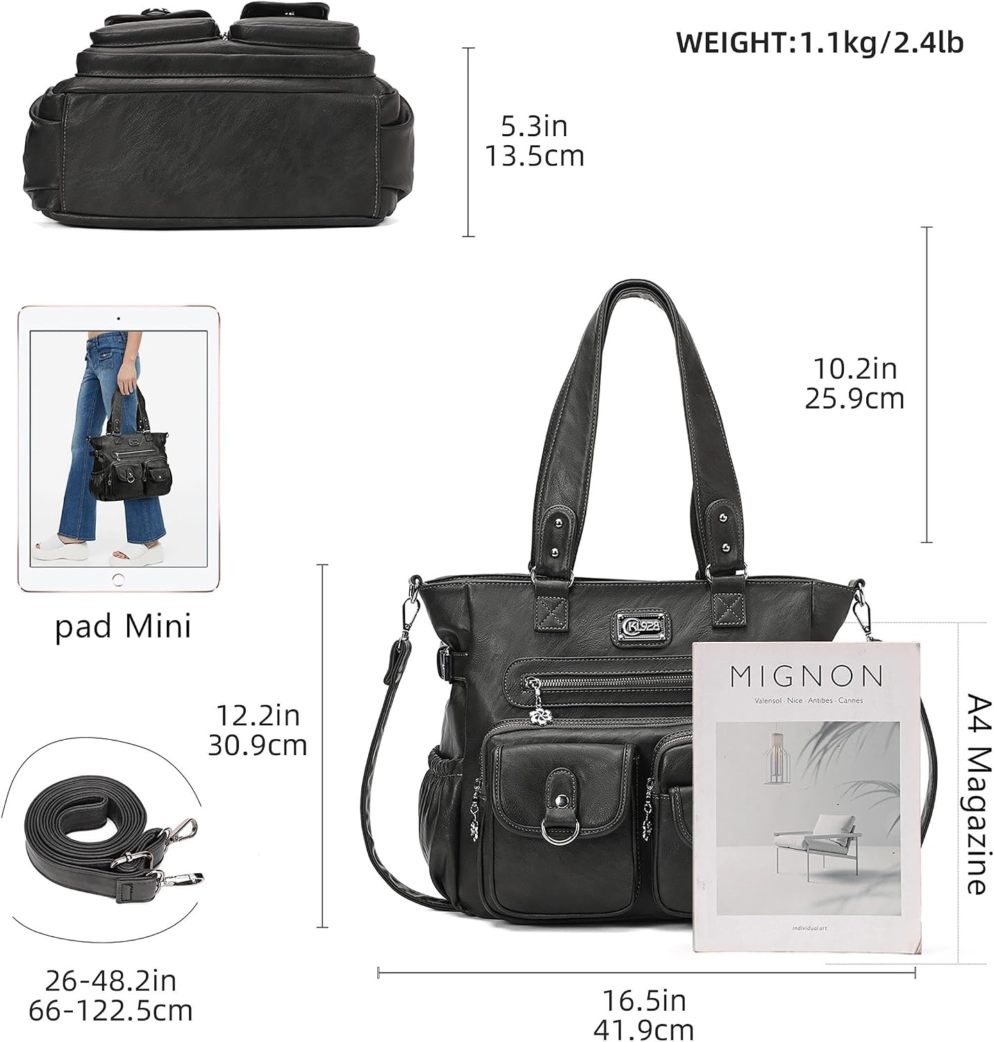 Detalle 2 de KL928 Handtasche Umhängetasche, 16,54 Zoll