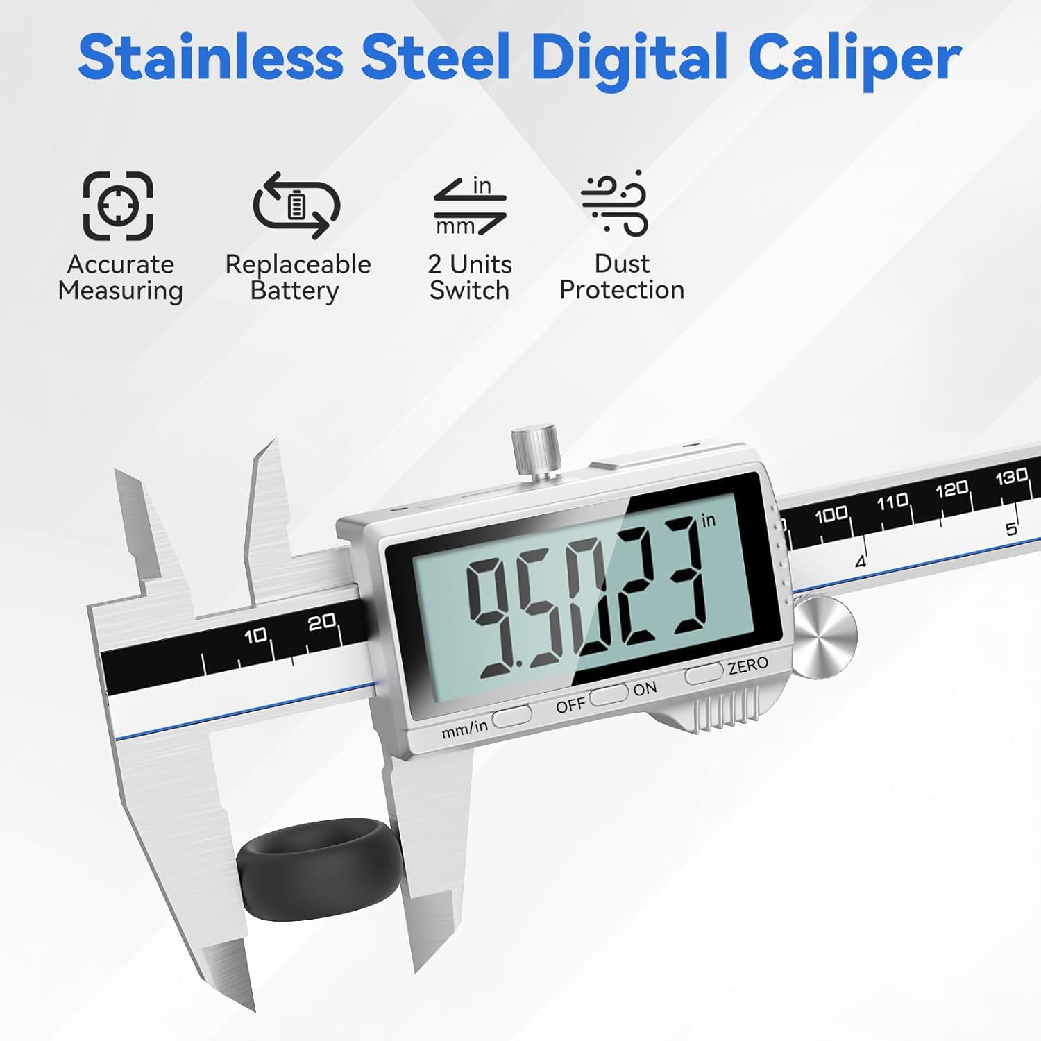 Detalle 2 de Housolution 8" Digital Caliper โ Stainless Measuring Tool ๐