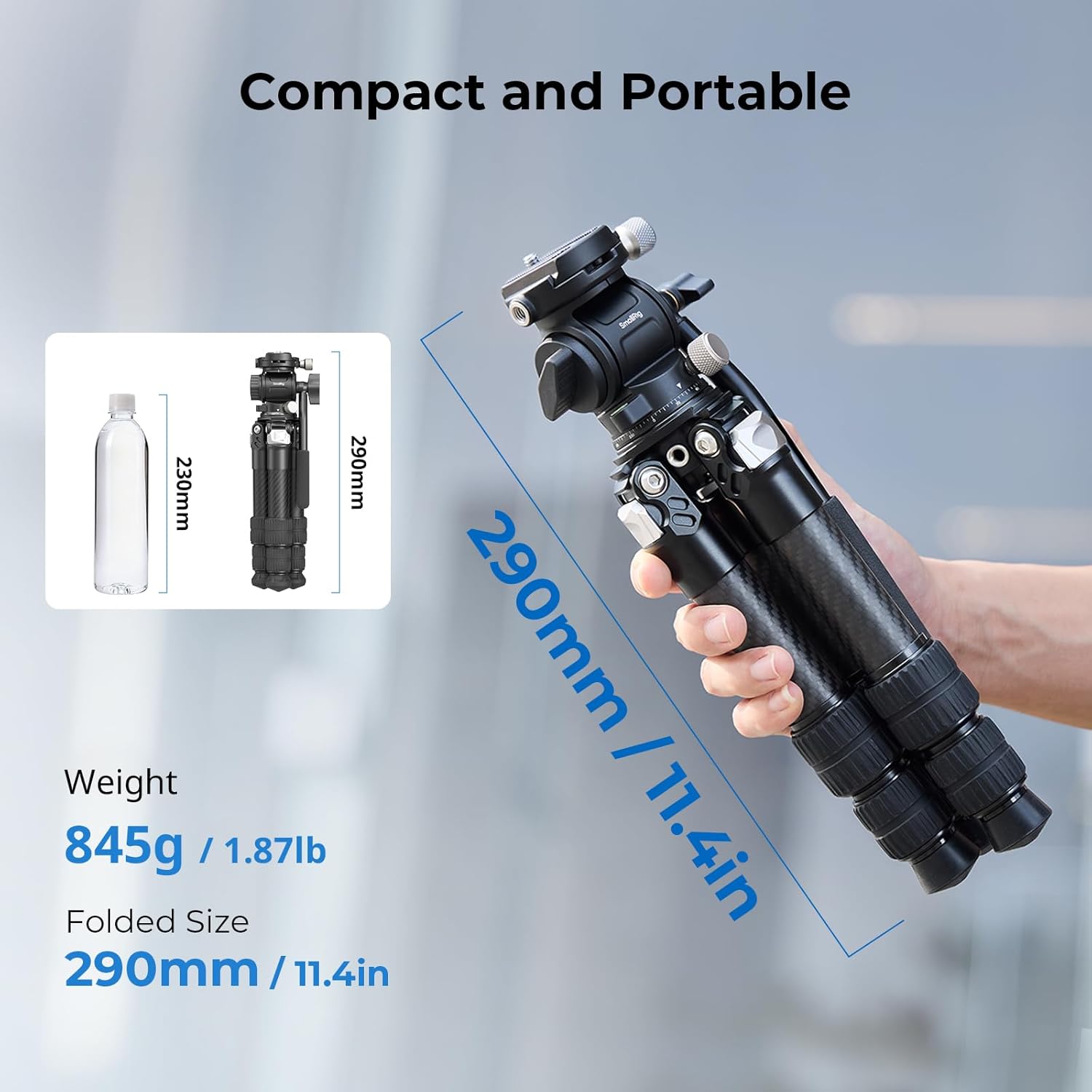 Thumbnail 1 de SmallRig Portable Carbon Fibre Tabletop Tripod Kit (Desk Tripod with Video Head) — 5025