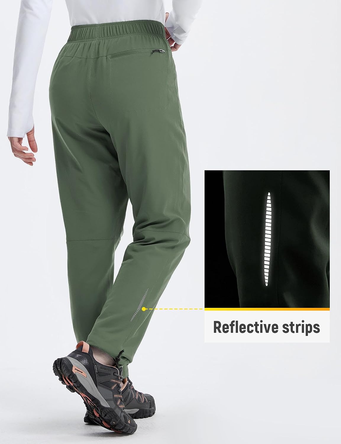 Thumbnail 6 de baleaf Women's Fleece-Lined Hiking Pants, Water-Resistant Softshell, 4 Zip Pockets