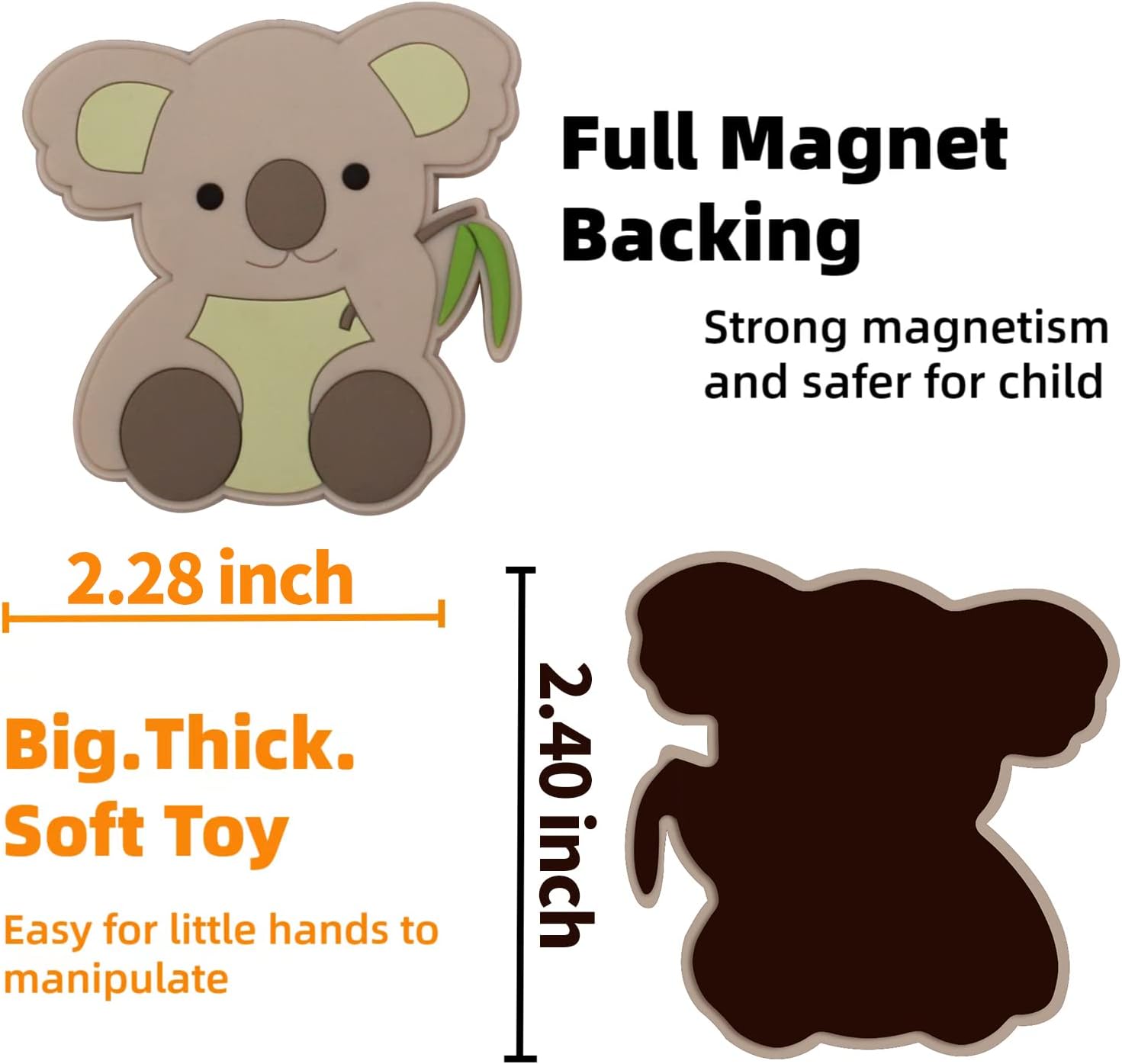 Detalle 2 de SUPINEEDO 220323 Animal Refrigerator Magnets for Toddlers, Full-Back Magnetic