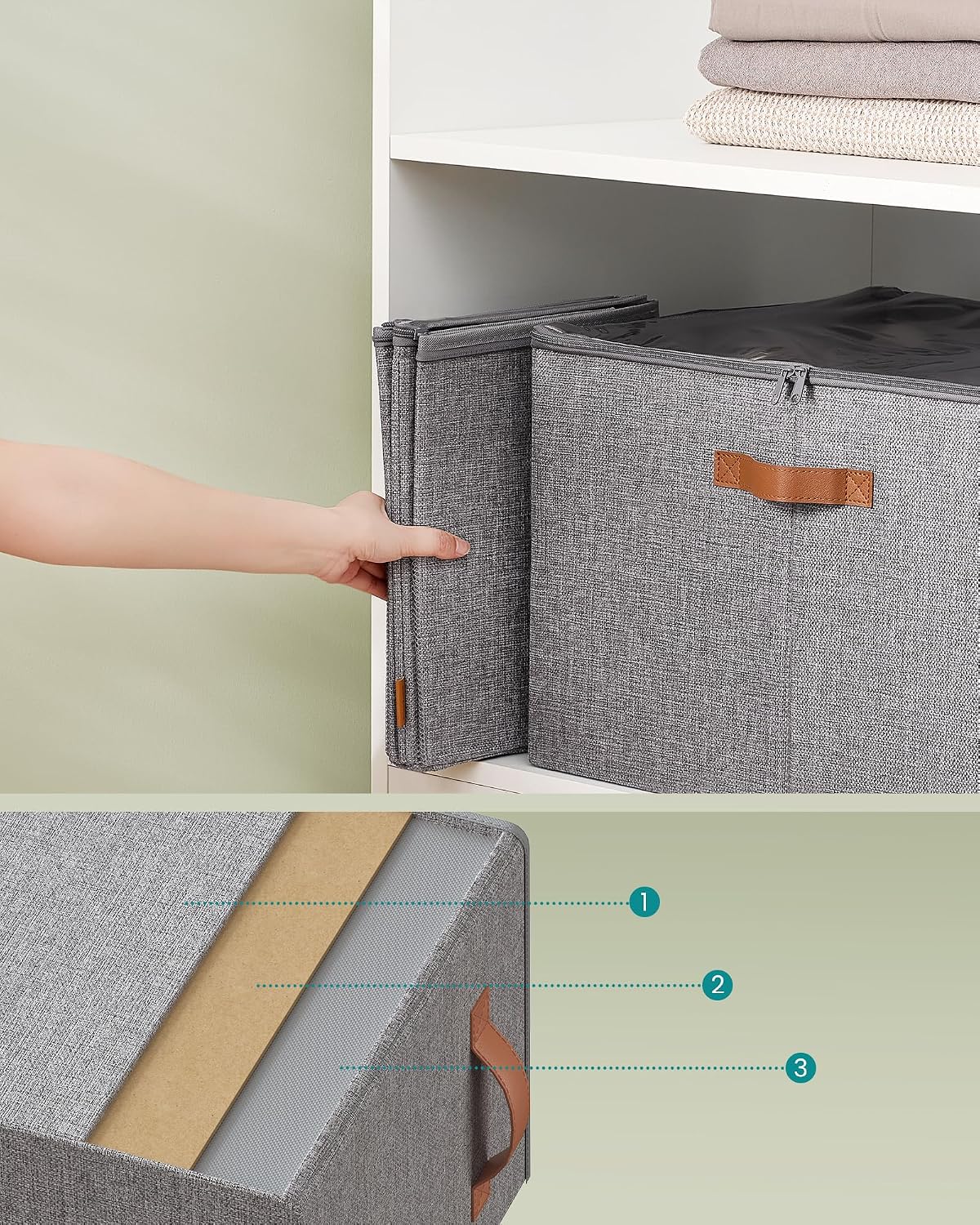 Detalle de SONGMICS TINA LSP555G01 organizer na buty na 16 par, regulowane przegrody, szary