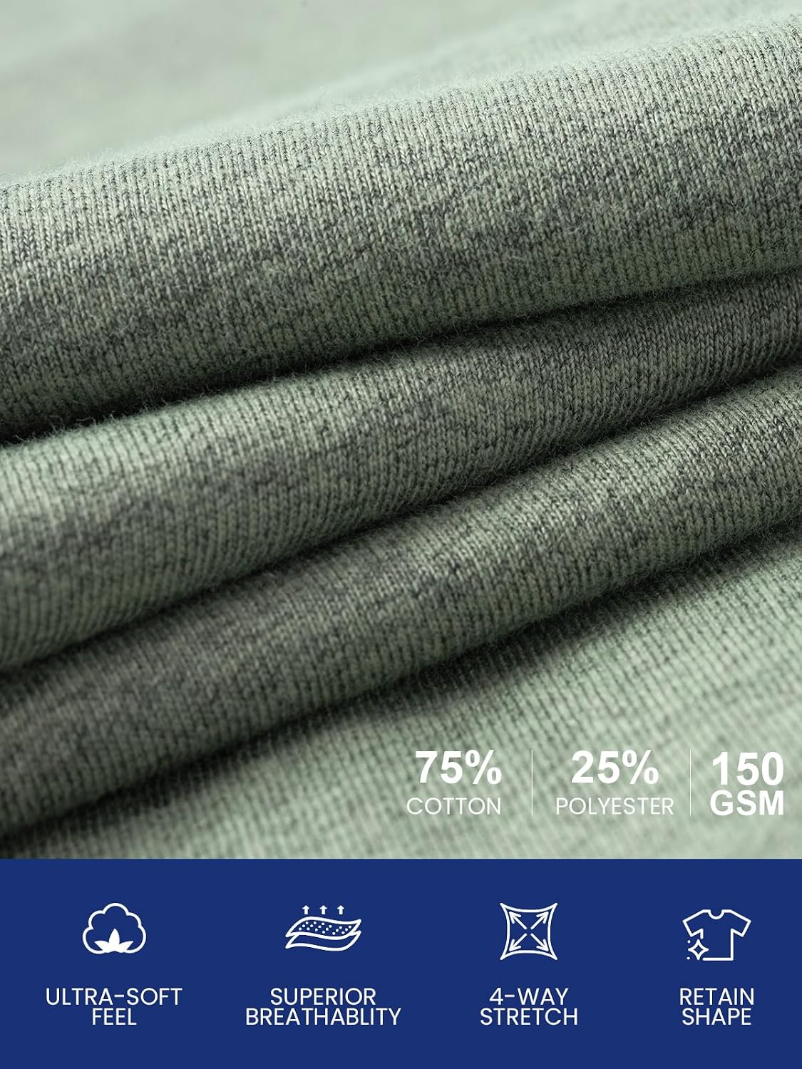 Detalle 2 de Mega Tshop Men's Pocket T-Shirt Cotton-Polyester Blend