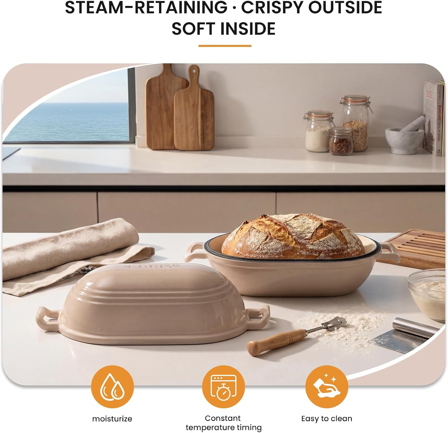 Detalle de Enameled Cast Iron Dutch Oven, 5 QT