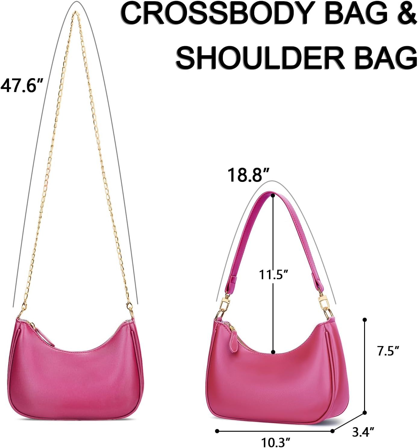 Detalle de KKXIU Shoulder Bag for Women: Cute Hobo Purse with Versatile Straps