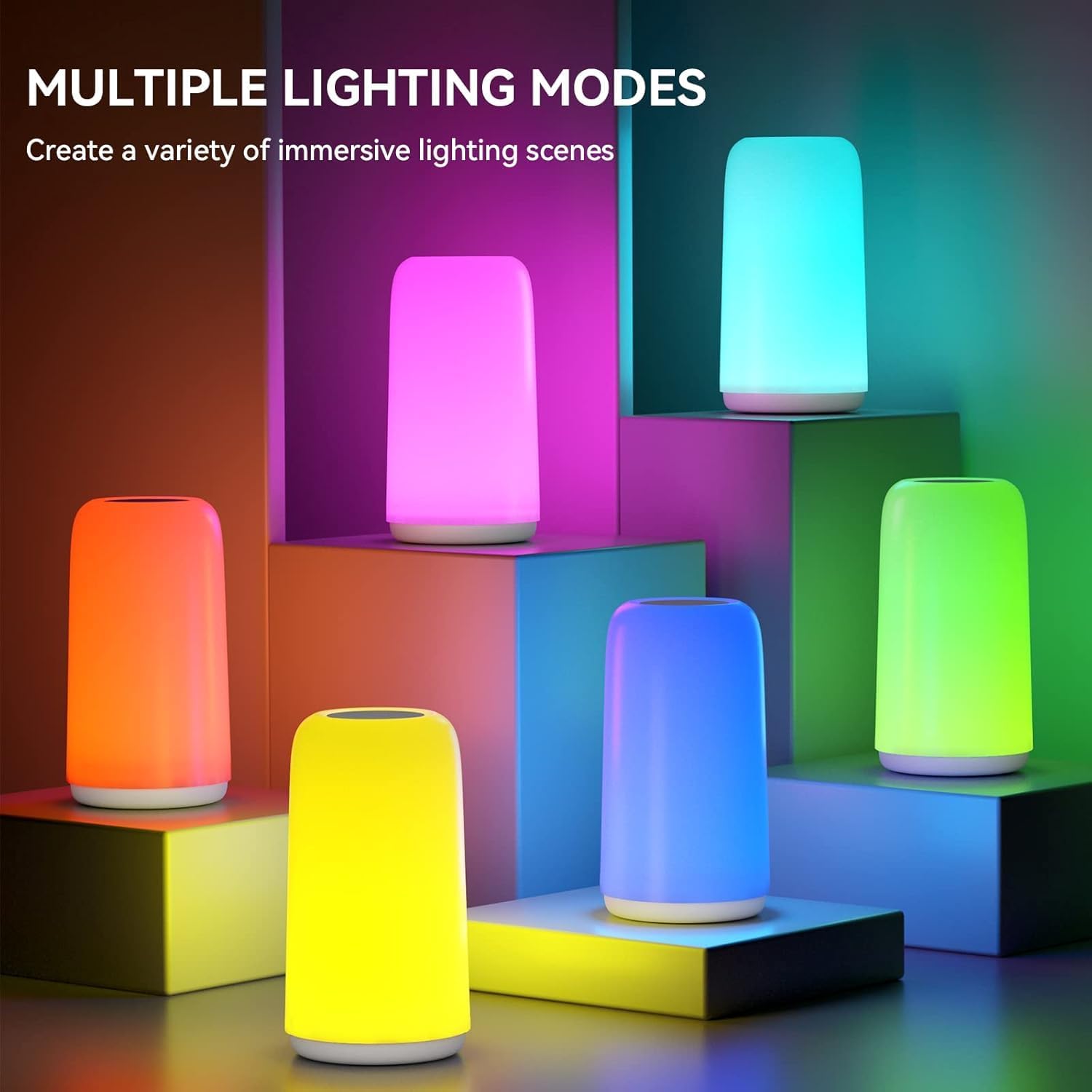 Thumbnail 4 de ROOTRO T16 Touch LED Table Lamp with RGB Colors and Three Brightness Levels