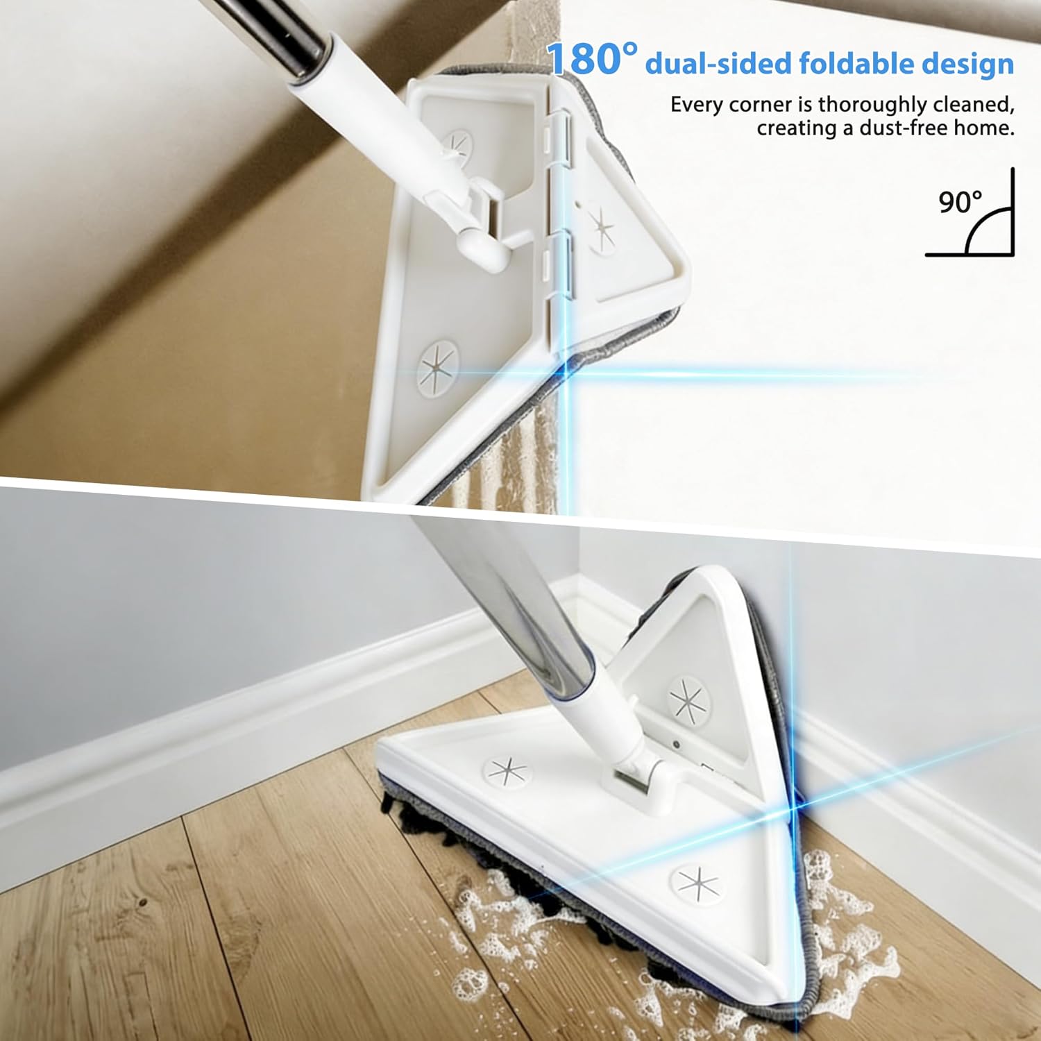 Thumbnail 4 de Wall Cleaner Mop with 80" Long Handle — 3-in-1 Ceiling Cleaning Tool with 6 Washable Pads
