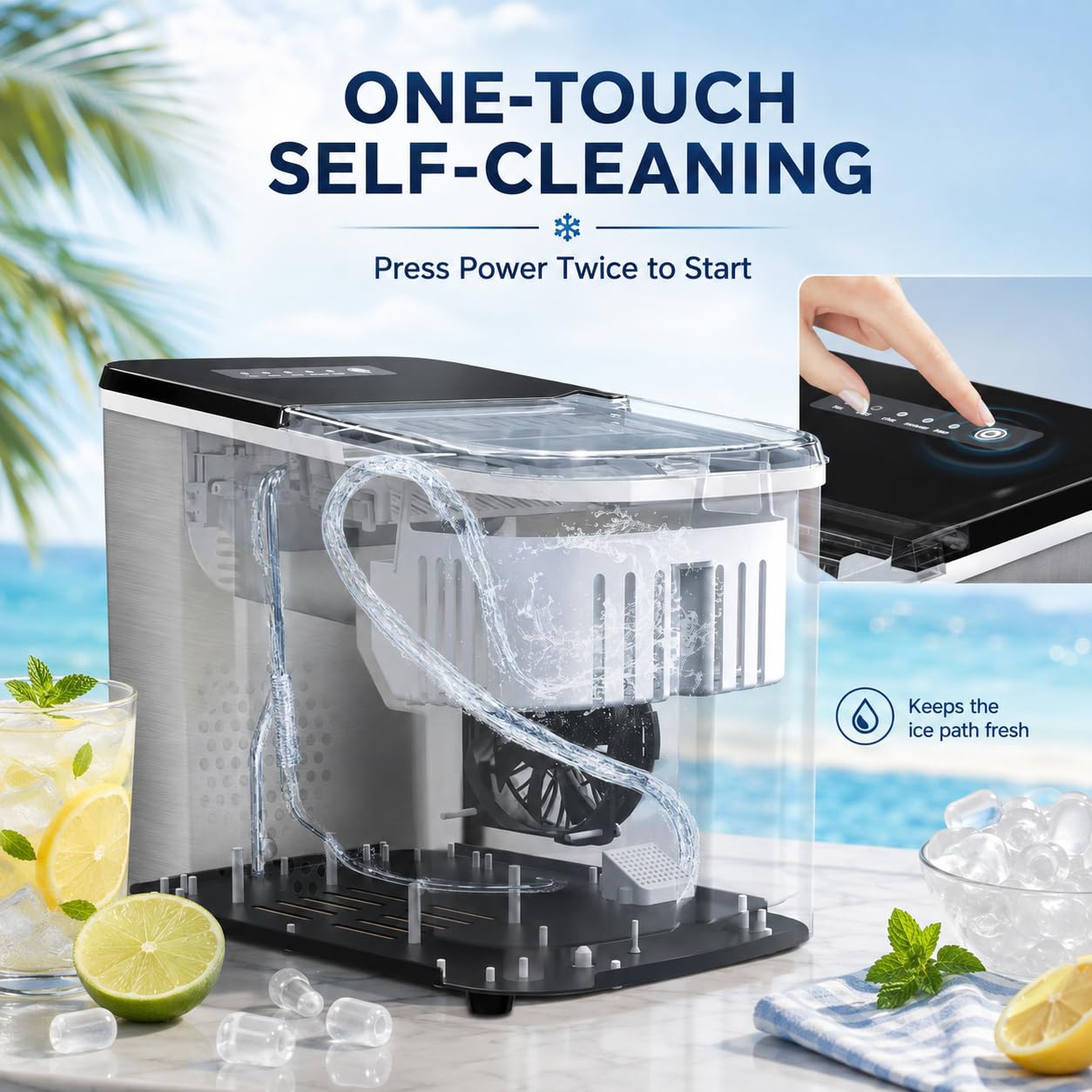 Detalle 1 de Icewhirl Countertop Ice Maker, 38 lbs/day
