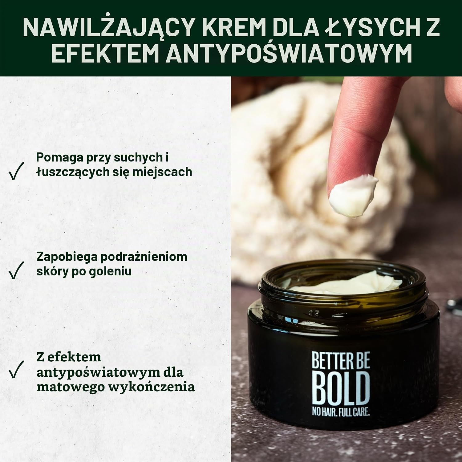Detalle de BETTER BE BOLD krem do skóry głowy po goleniu, 50 ml, do 0–3 mm
