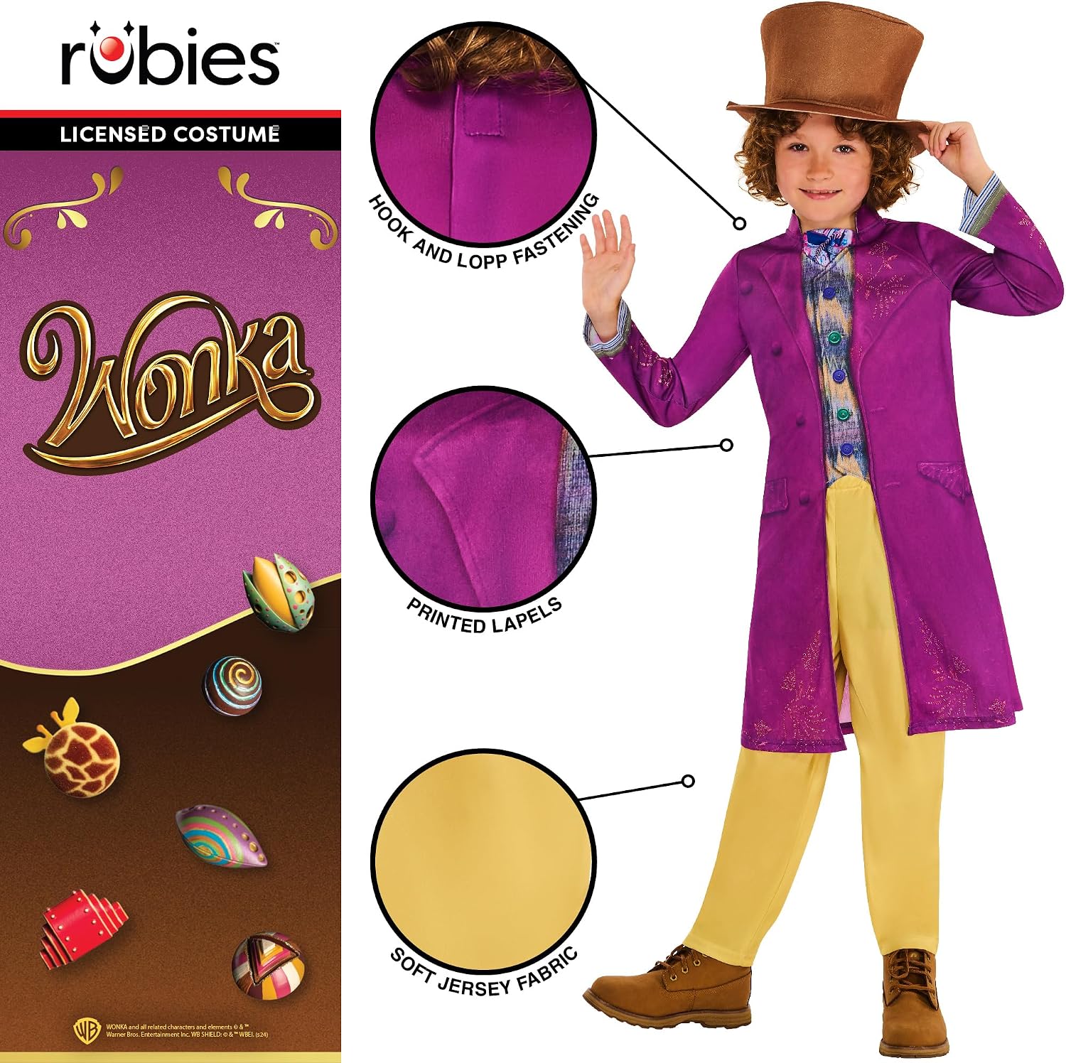 Thumbnail 4 de Rubies Willy Wonka Child Costume XS