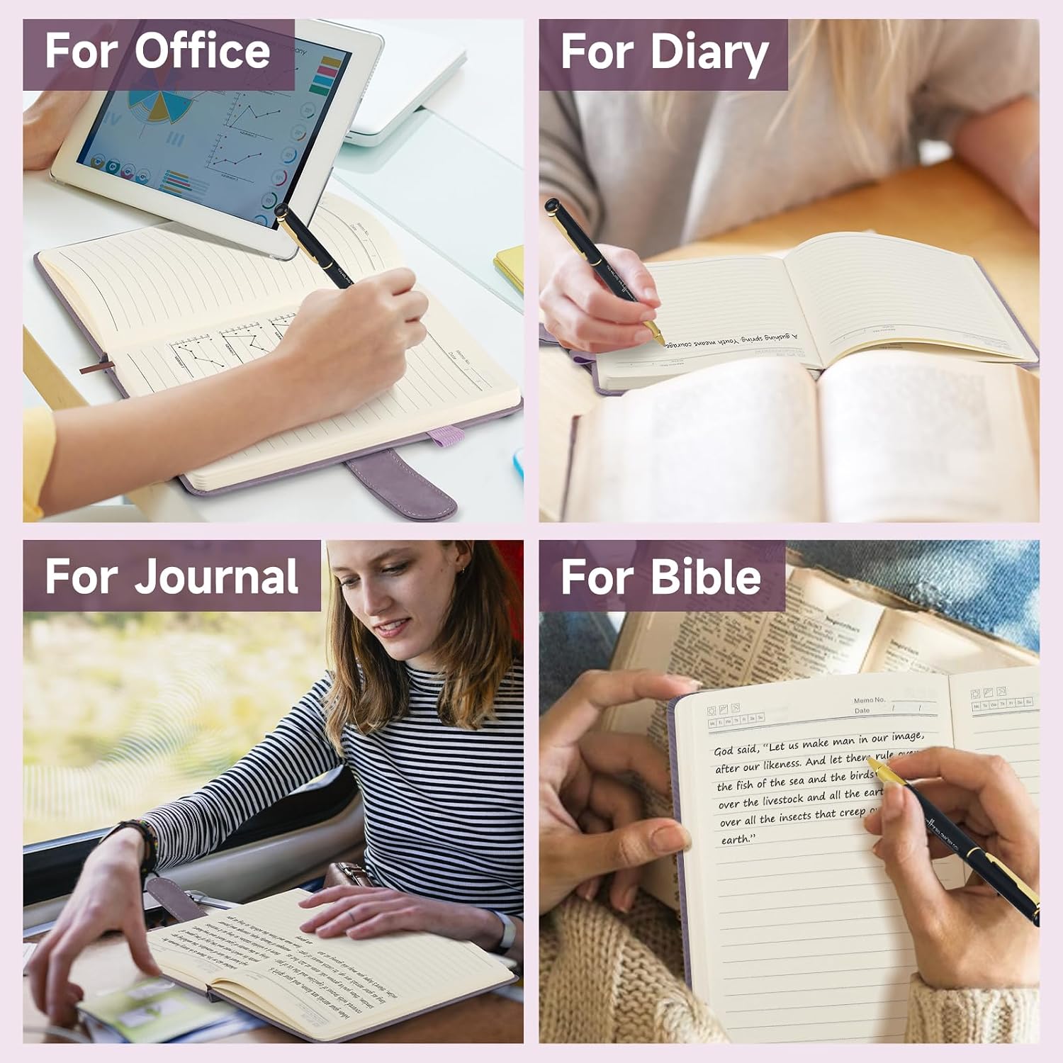 Thumbnail 5 de A5 Inspirational PU Leather Notebook and Pen Set