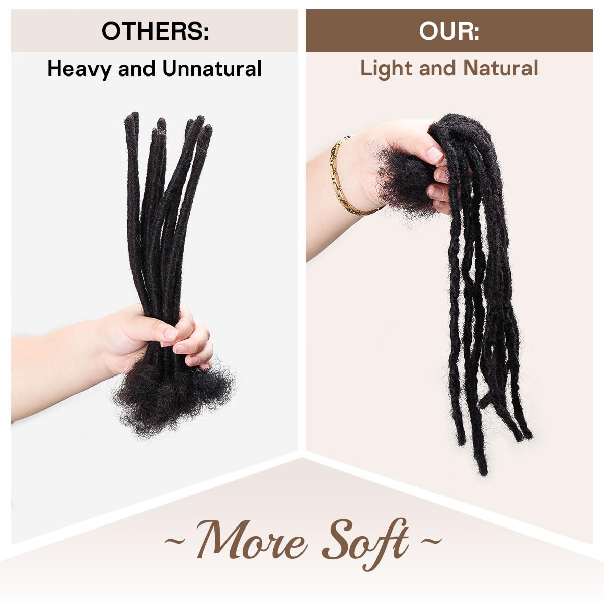 Detalle de Siphis Human Hair Loc Extensions, 10 Inch