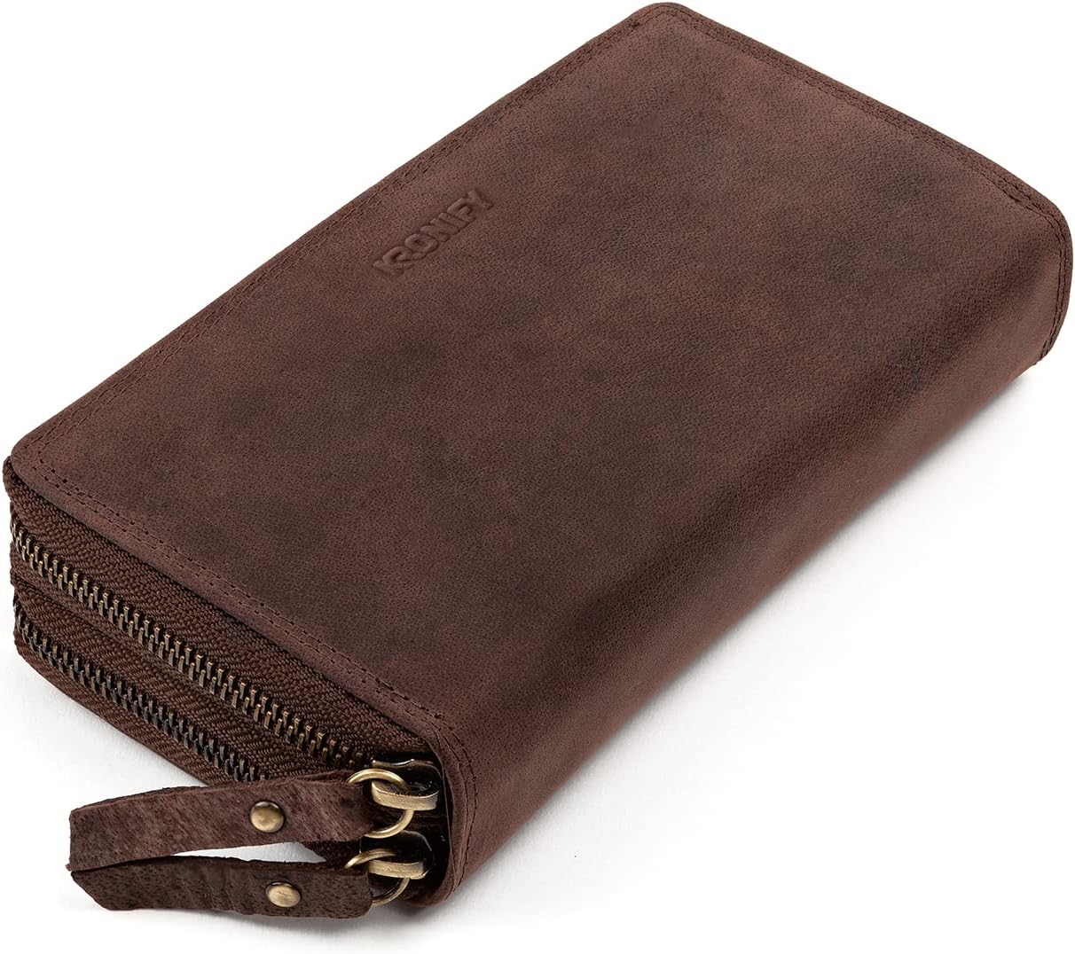 Detalle 2 de KRONIFY Leder Geldbörse Damen XXL 29 Kartenfächer 👛
