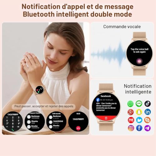 Detalle de Jugeman Montre Connectée Femme – Élégance et énergie au poignet