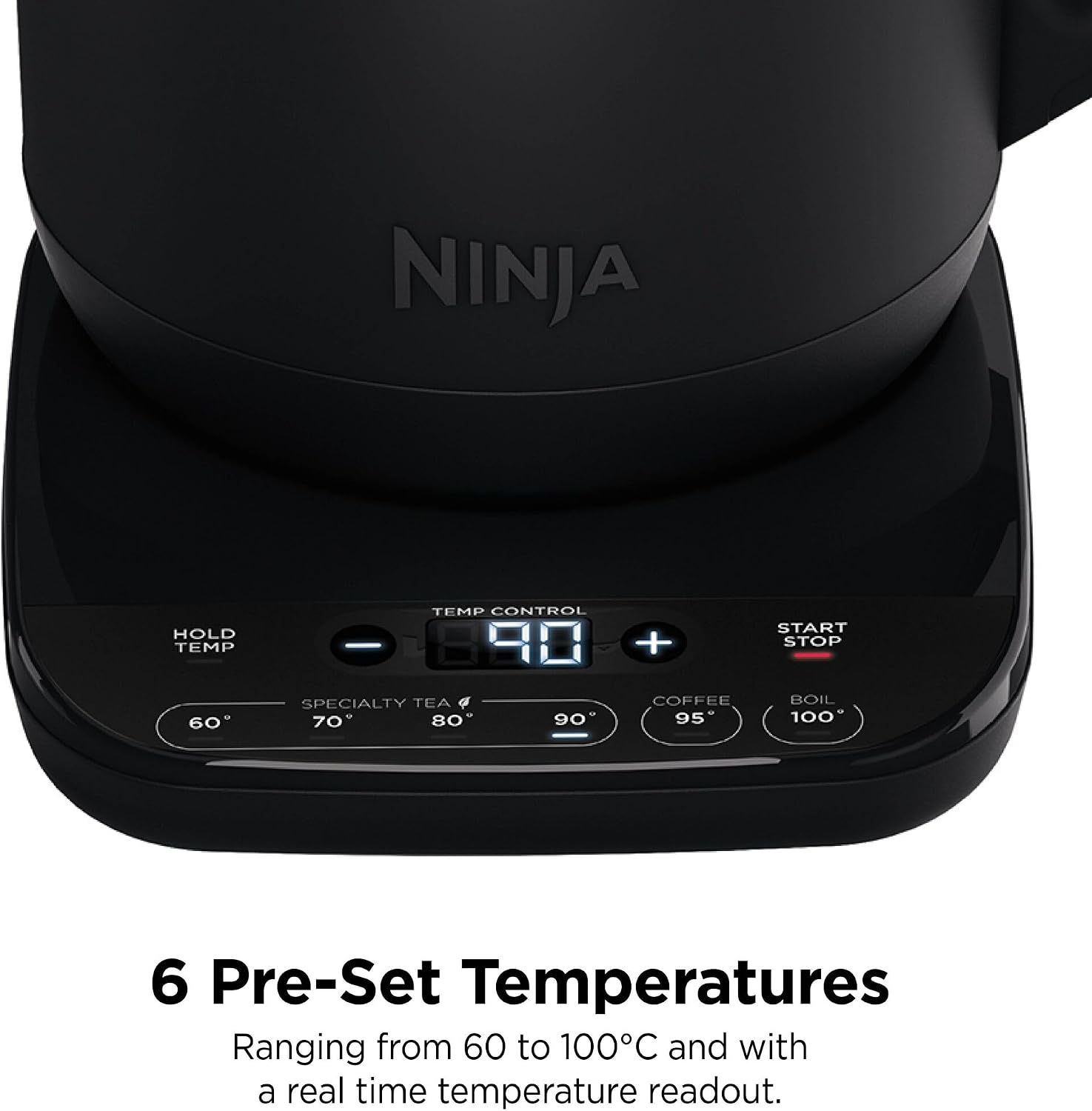 Detalle de Ninja Perfect Temperature KT200UK Kettle with Temperature Selector (Matte Black)