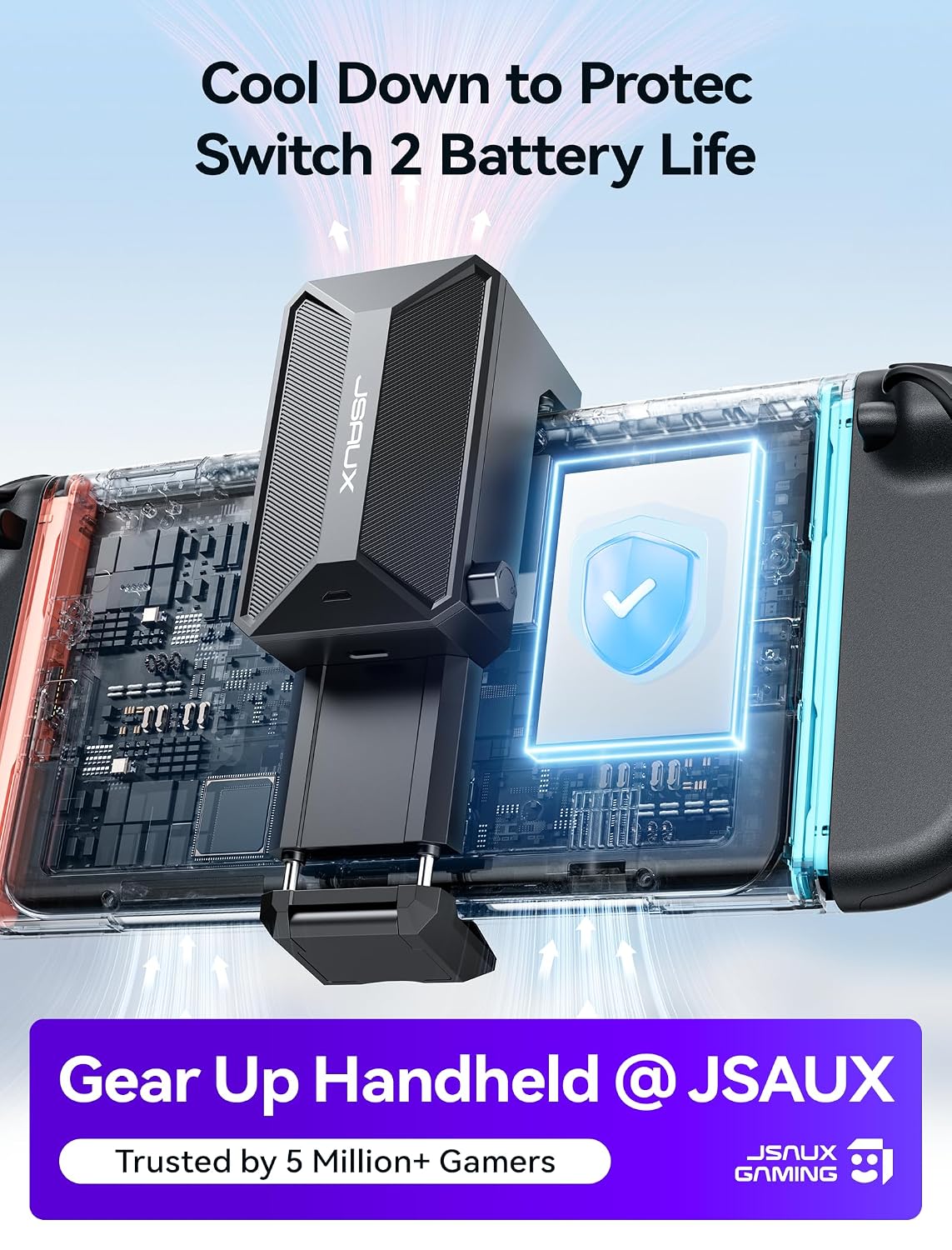 Thumbnail 2 de JSAUX Cooling Fan for Switch 2 (2025): Stepless Cooling Power at Your Fingertips