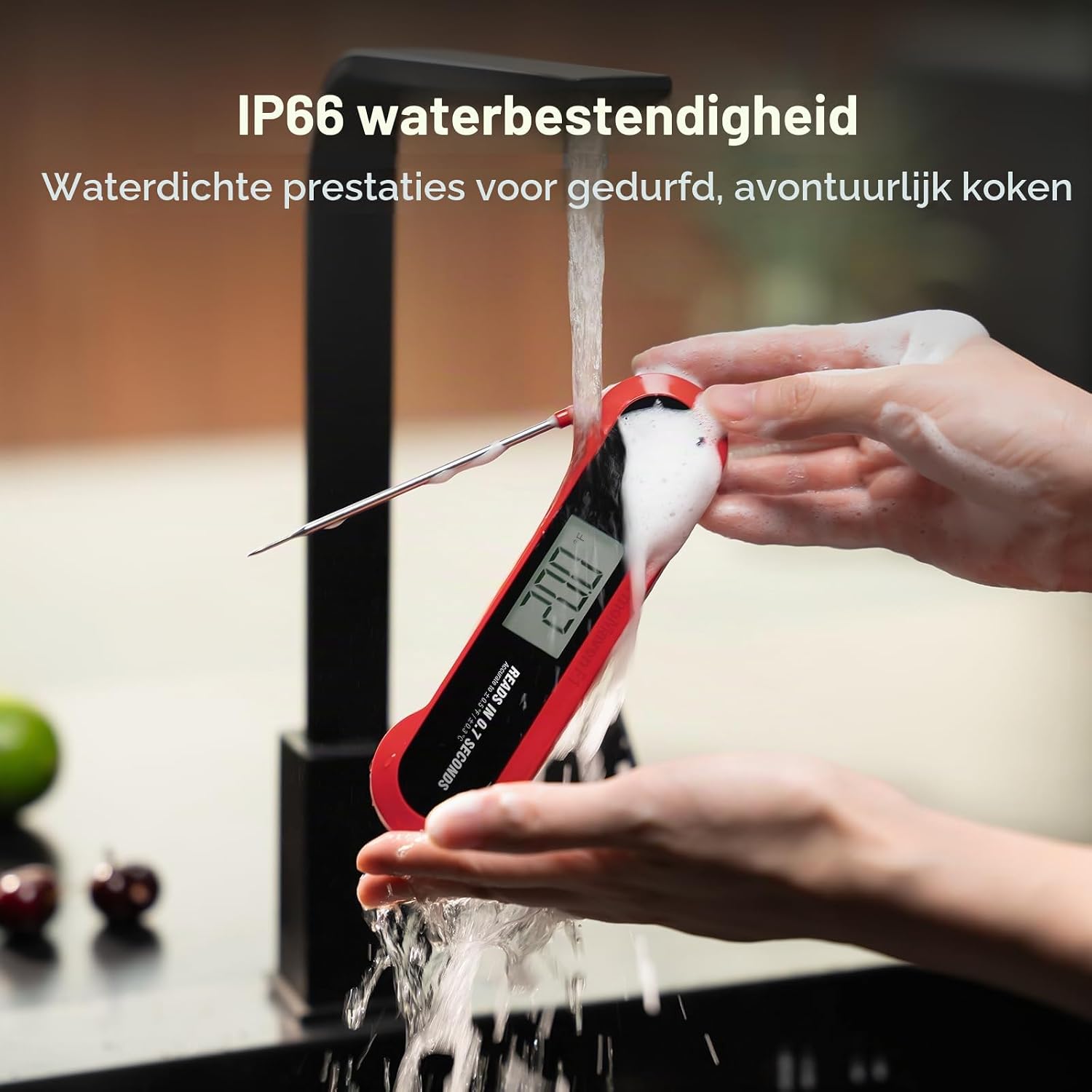 Detalle de ThermoMaven F1 HT02 digitale vleesthermometer, 0,5 s, ±0,3 °C en IP67