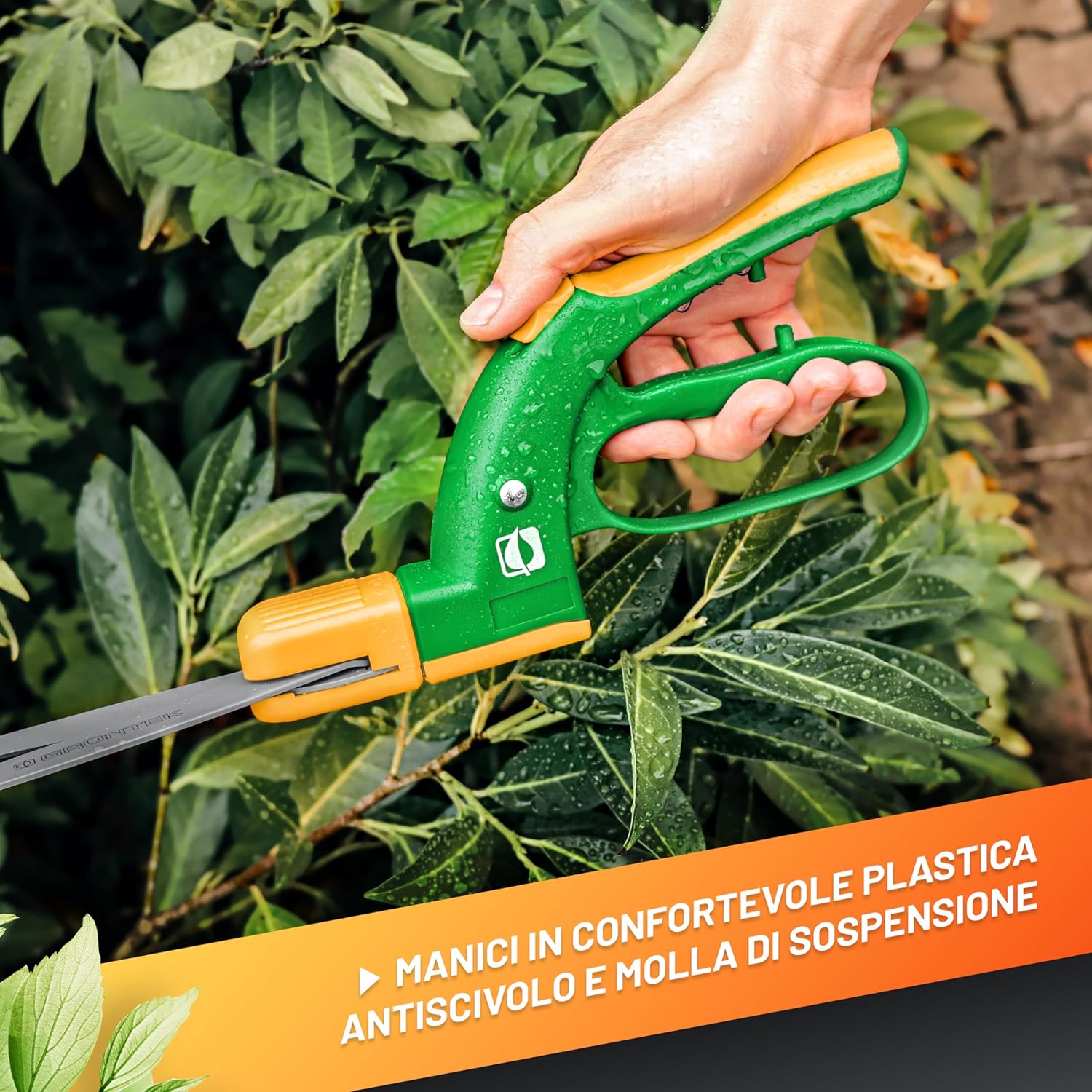 Thumbnail 5 de GRÜNTEK Cesoie da prato 38 cm – Forbici rotanti 360° con lame SK5 e impugnatura ergonomica