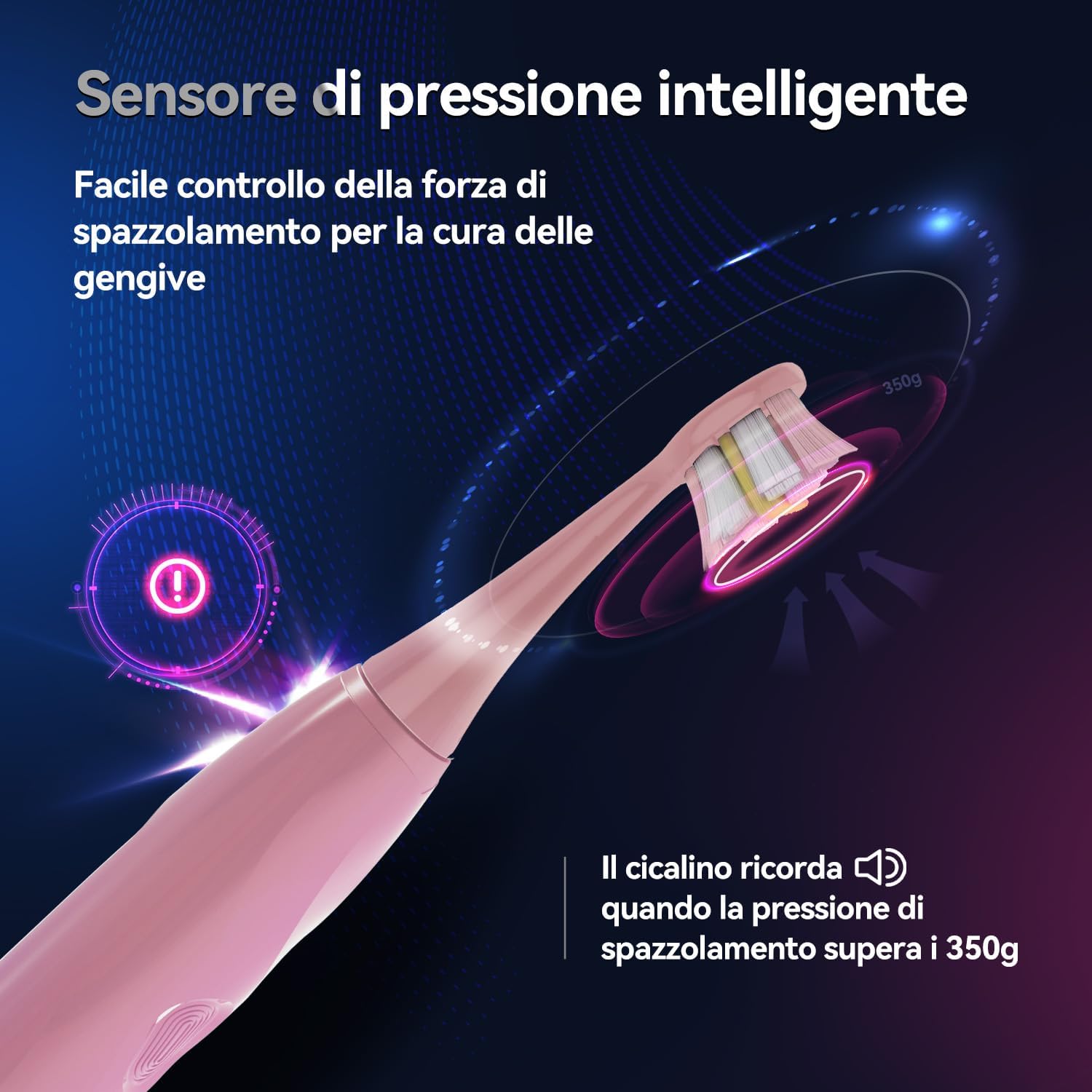 Detalle 2 de SEAGO SG-2752 spazzolino sonico elettrico 5 modalità