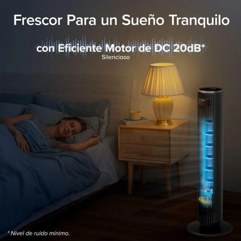 Thumbnail 3 de Ventilador Levoit TempSense 36 DC: torre elegante, 12 velocidades y control remoto para salón o dormitorio